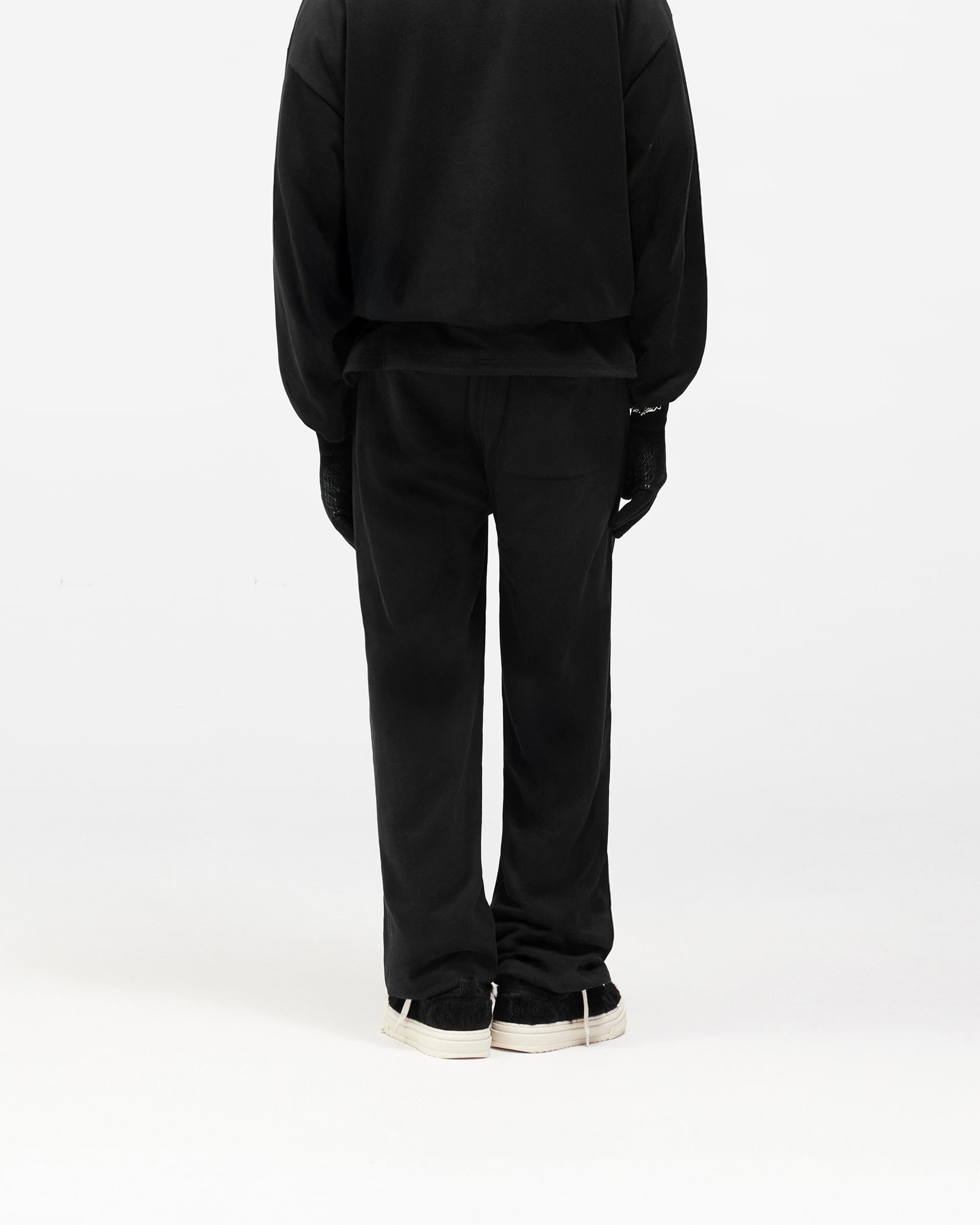 BF25 Dual Layer Script Sweatpants - Jet Black
