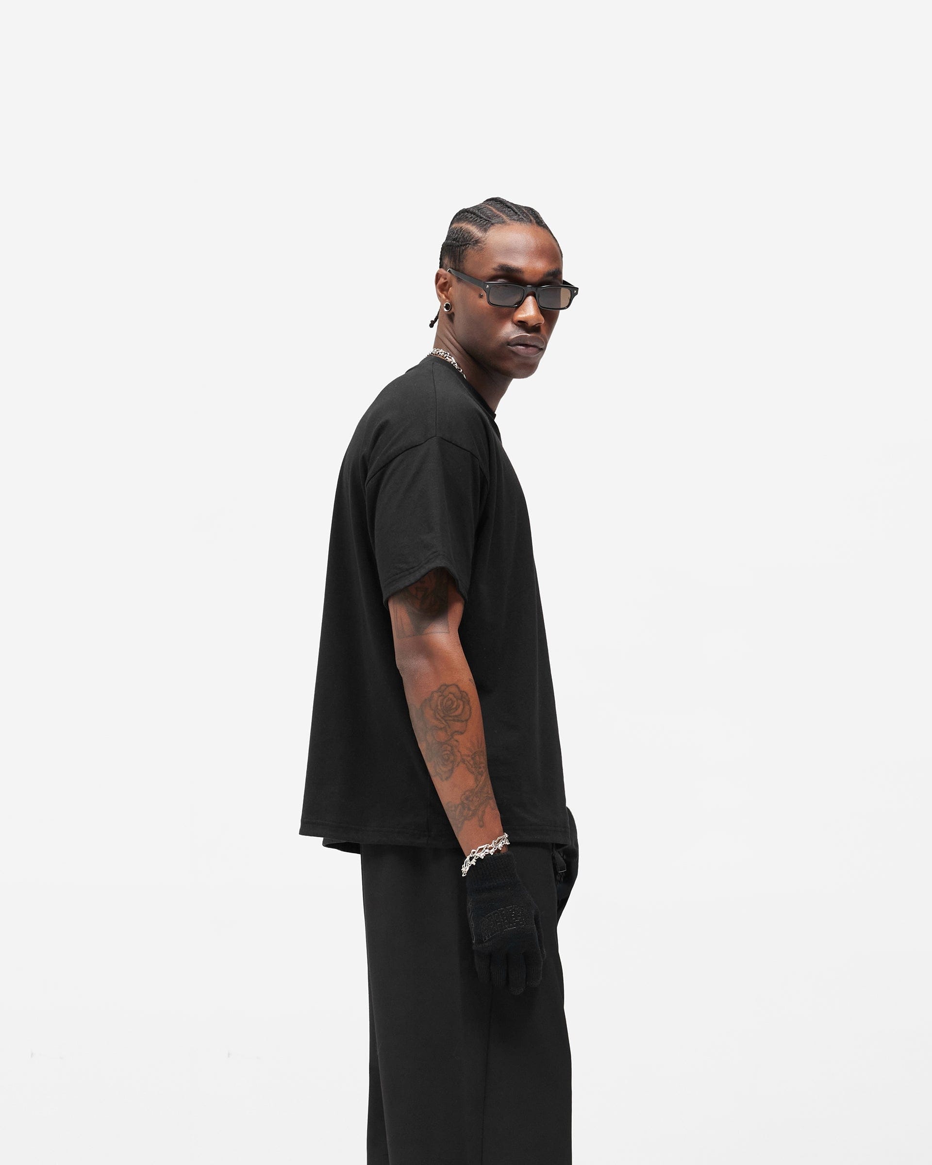 BF25 Dual Layer Script T-Shirt - Jet Black