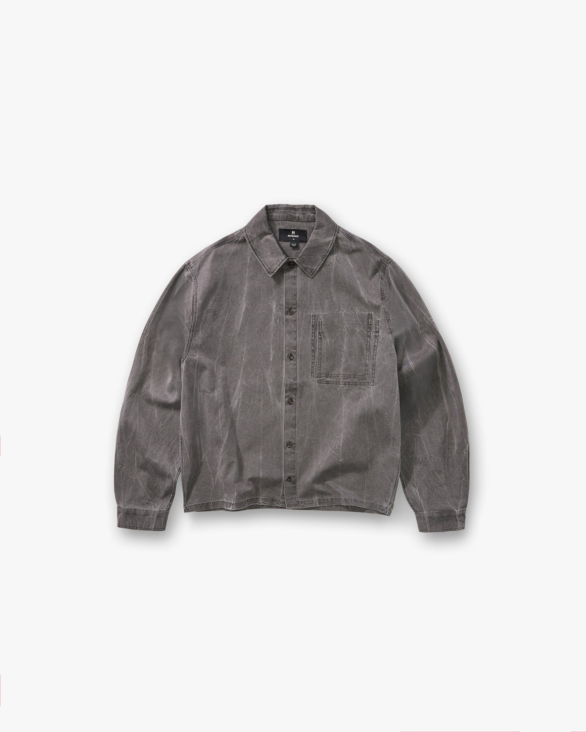 FW25 Washed Cotton Shirt - Jet Black