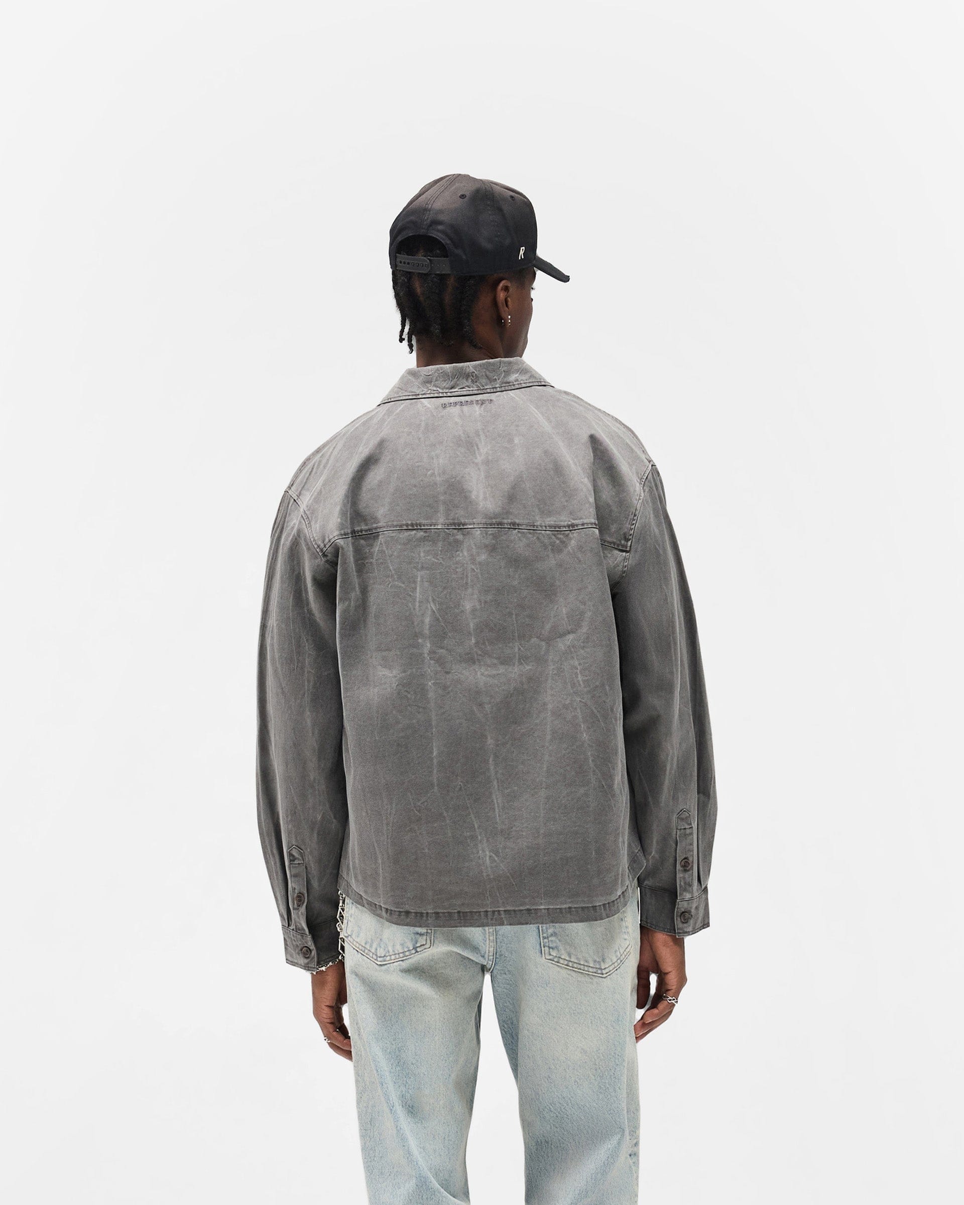 FW25 Washed Cotton Shirt - Jet Black