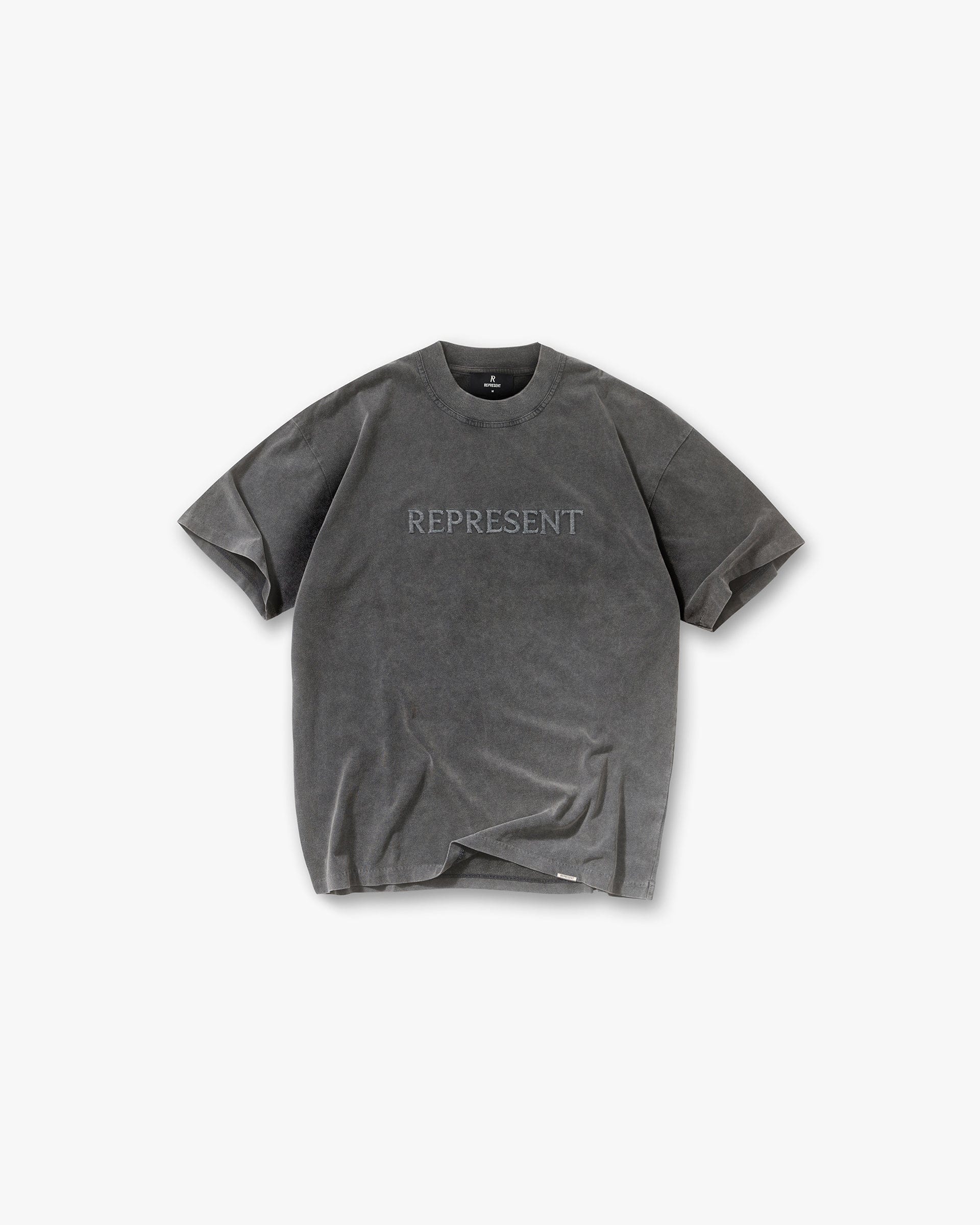 Logo Pack Embroidered Serif Logo T-Shirt - Vintage Grey