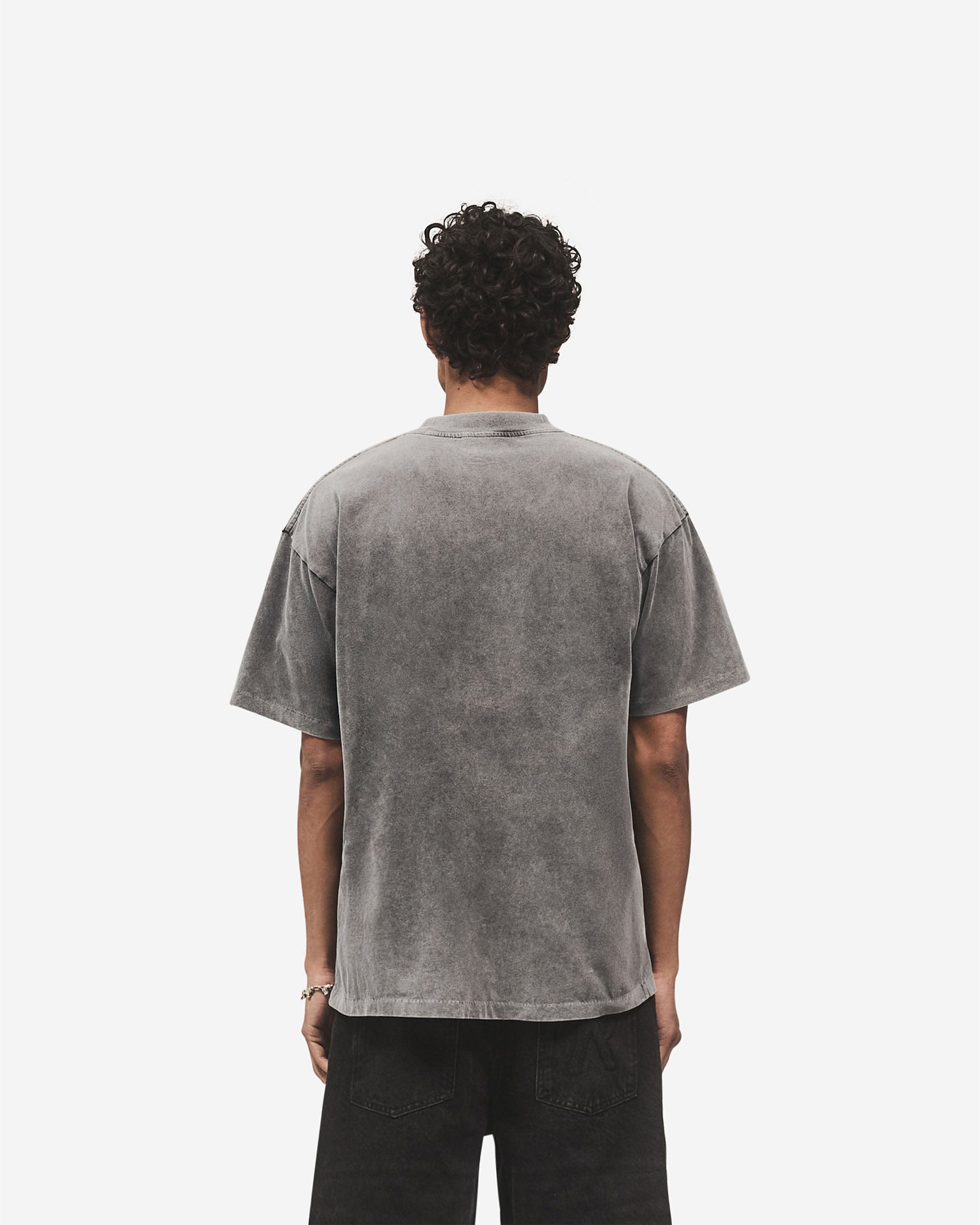 Logo Pack Embroidered Serif Logo T-Shirt - Vintage Grey