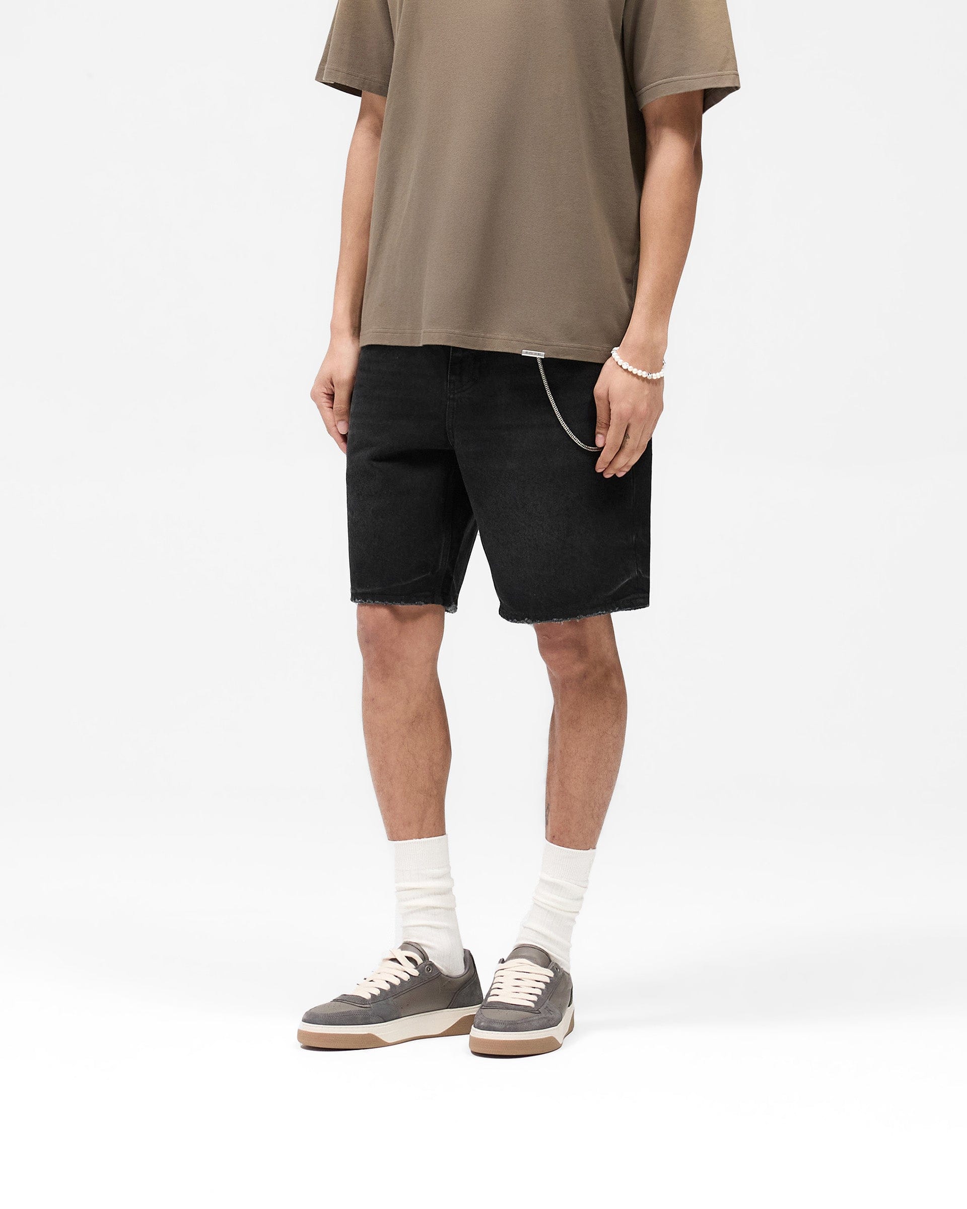 SS25 R10T Tailored Denim Shorts - Black