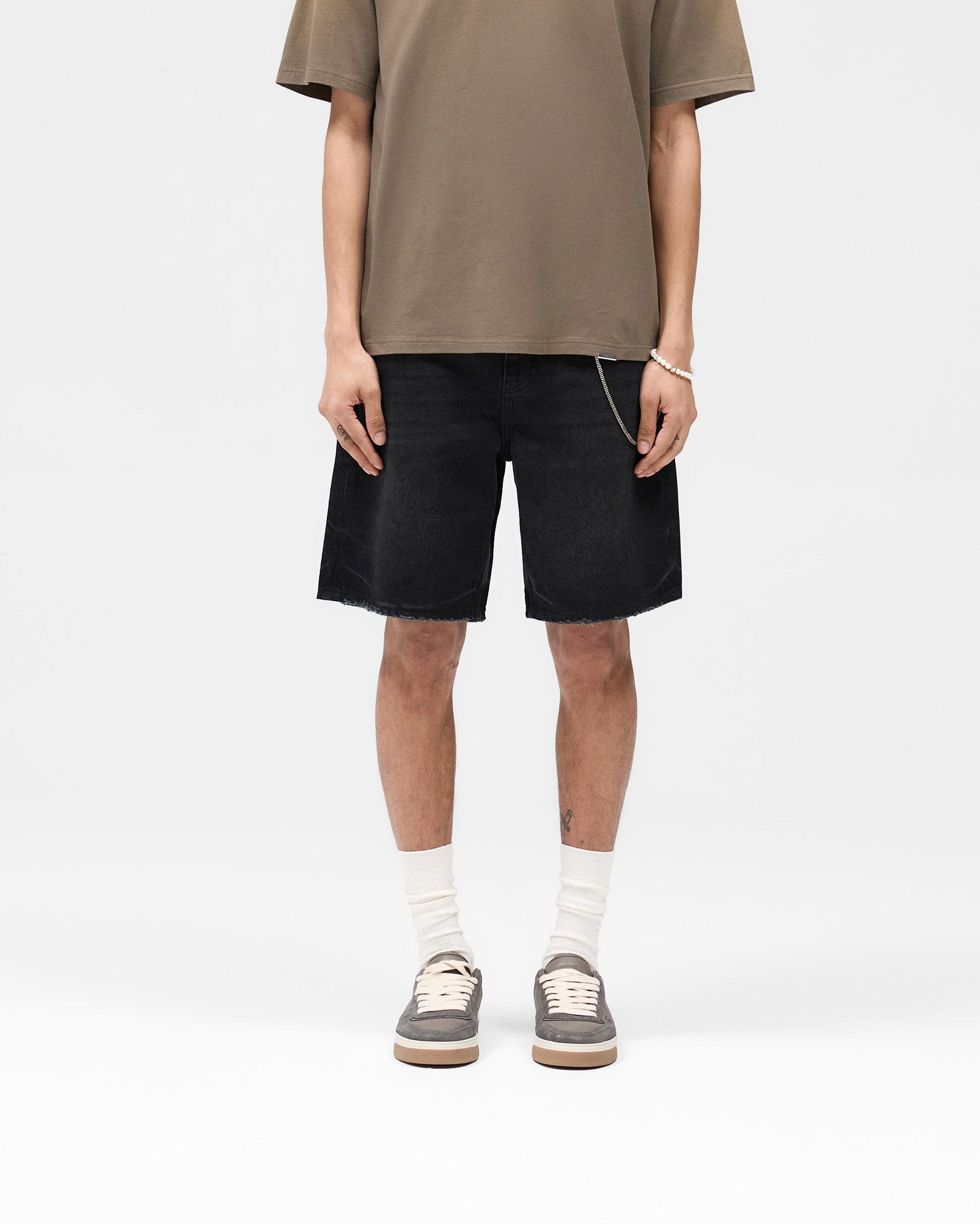 SS25 R10T Tailored Denim Shorts - Black