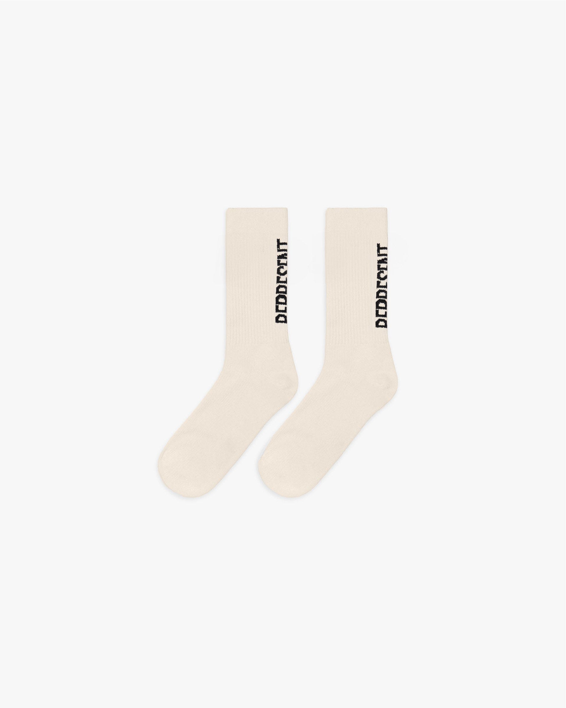 SS25 Represent Logo Socks - Antique White