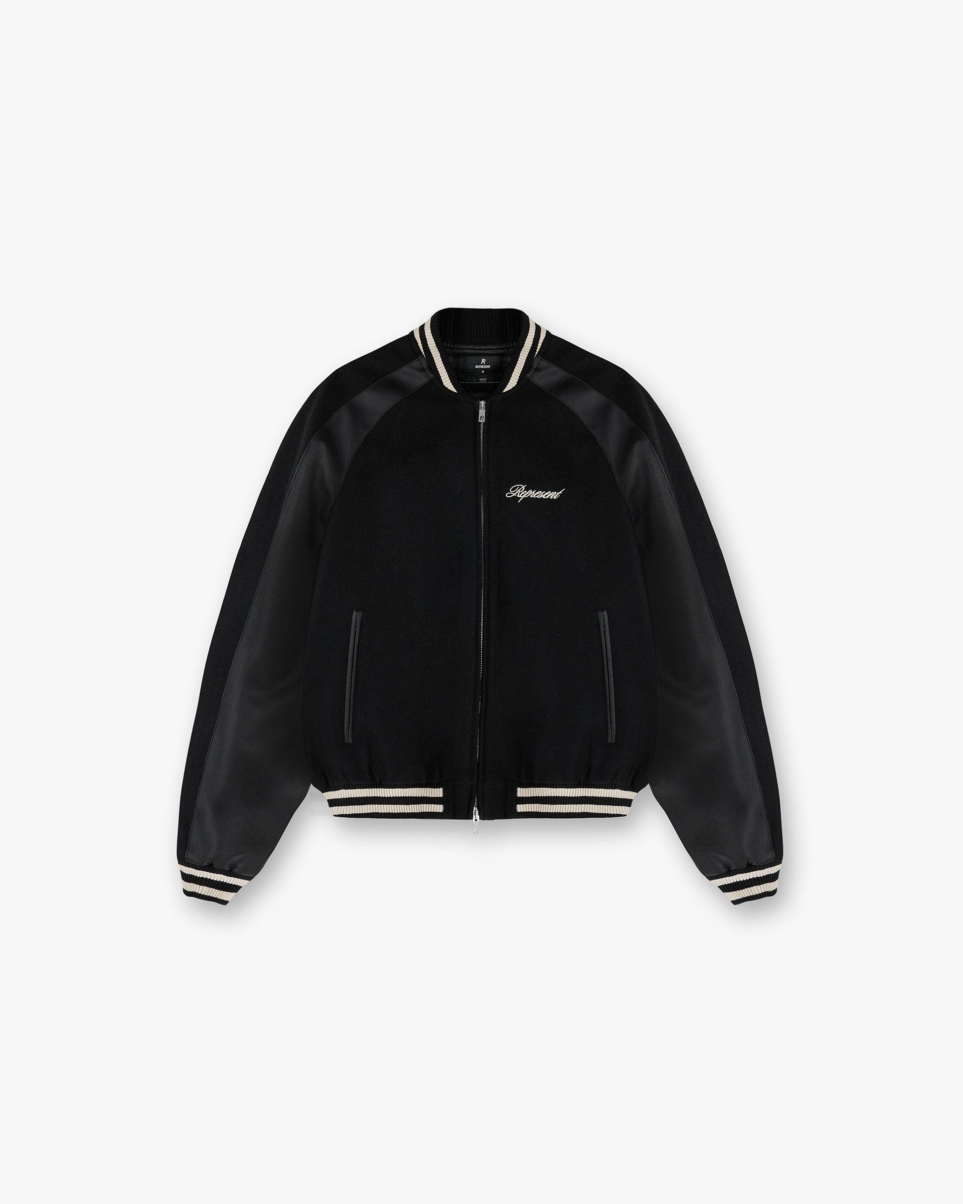 SS25 Raglan Varsity Jacket - Black