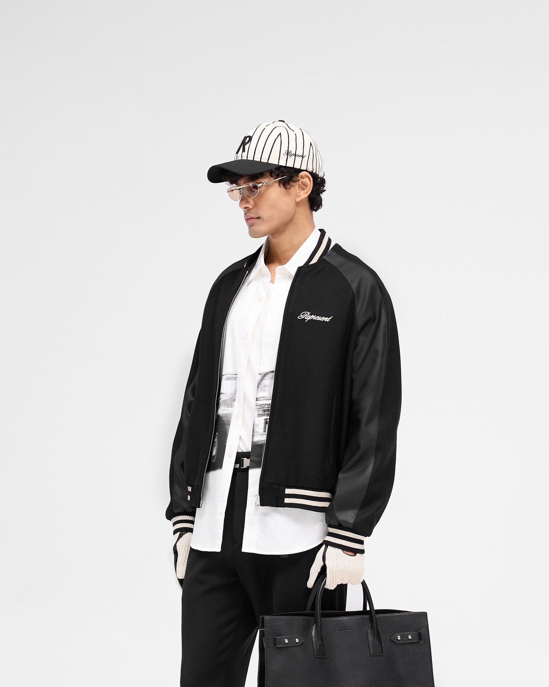 SS25 Raglan Varsity Jacket - Black