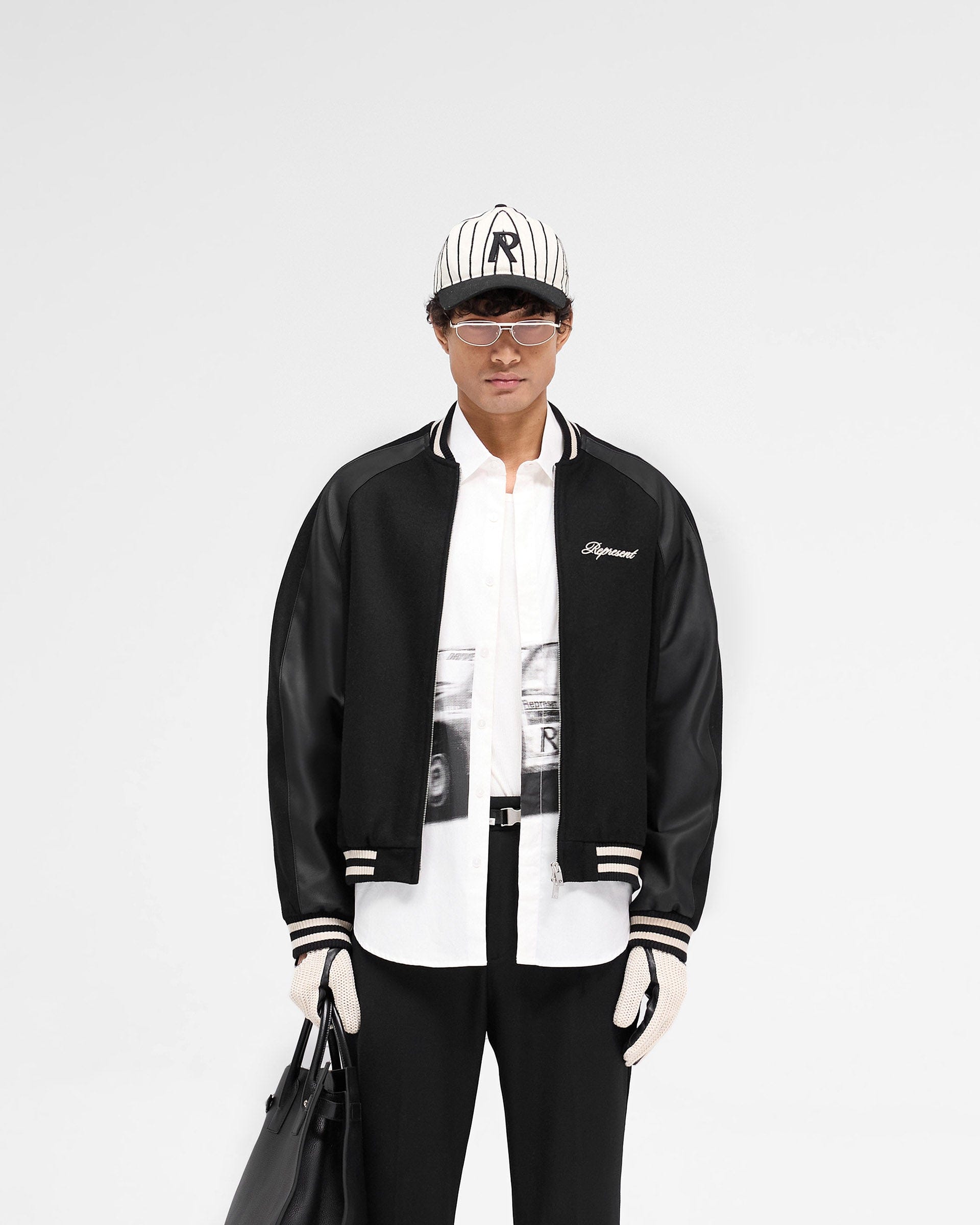 SS25 Raglan Varsity Jacket - Black