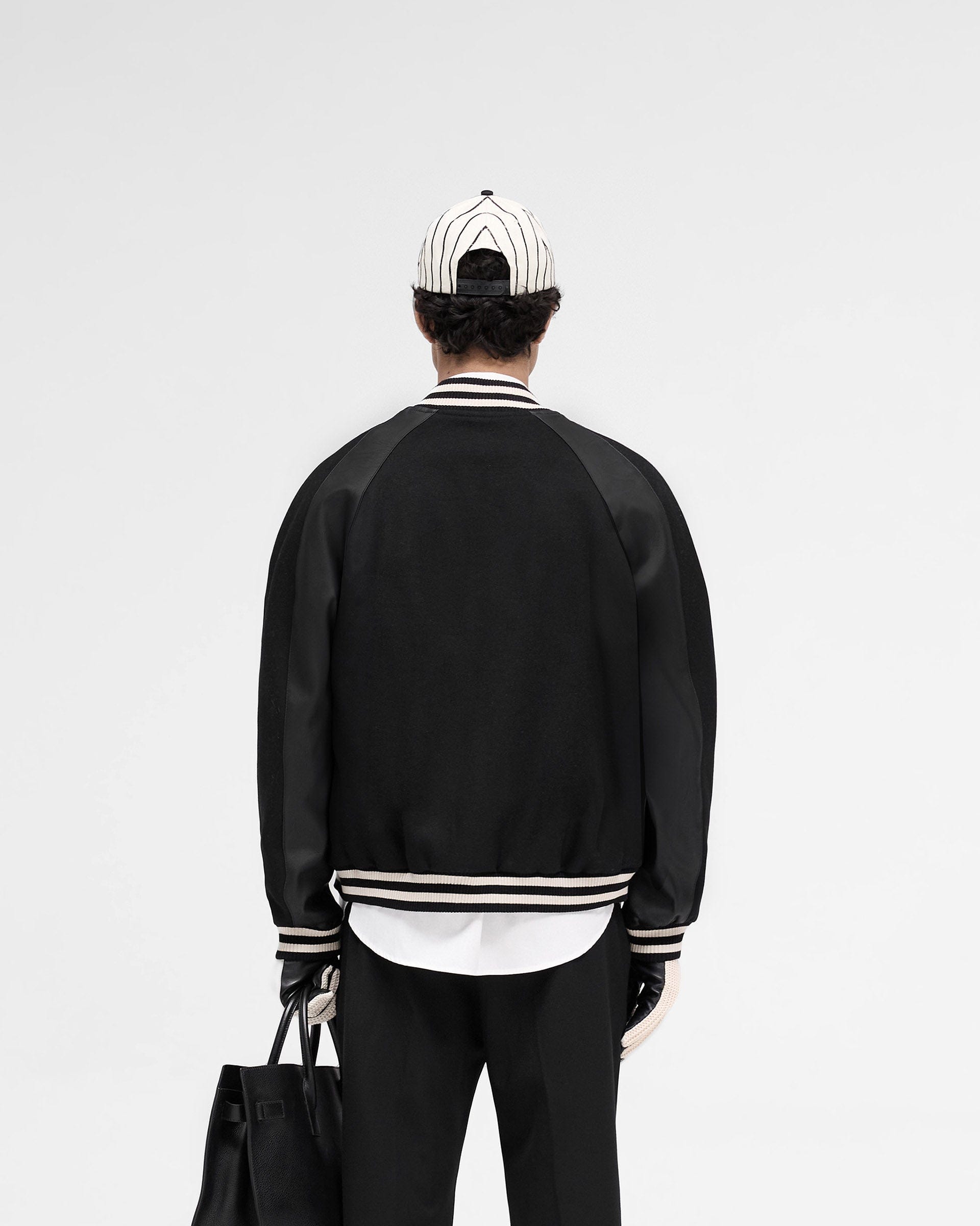 SS25 Raglan Varsity Jacket - Black