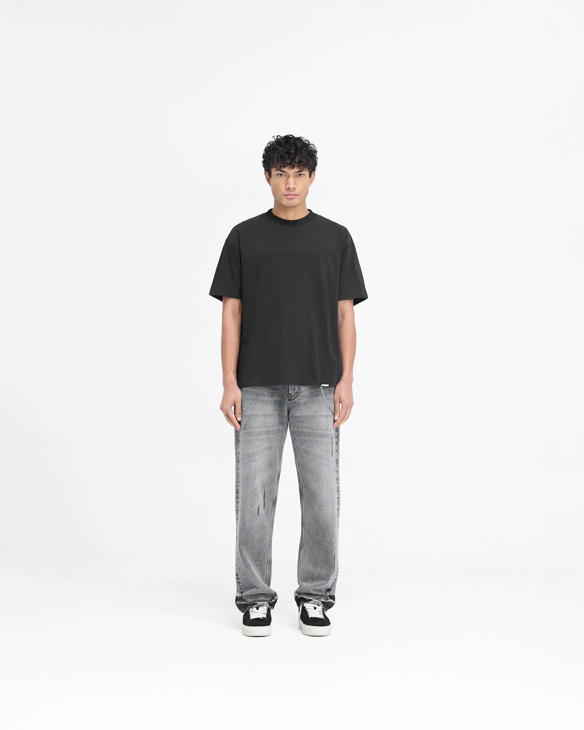 PRE SS25 Serif Logo T-Shirt - Jet Black