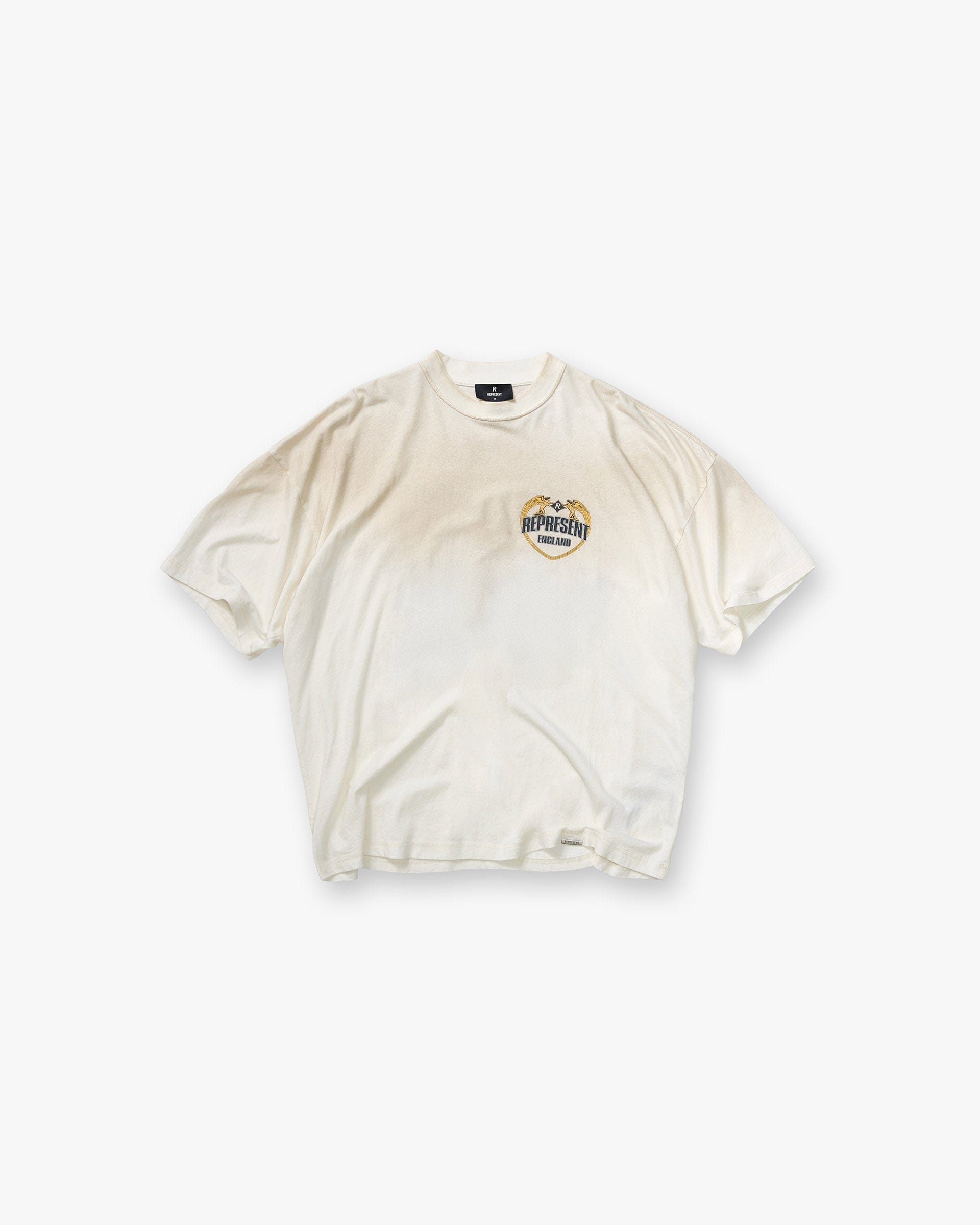 FW25 Angel Border T-Shirt - Washed Ecru