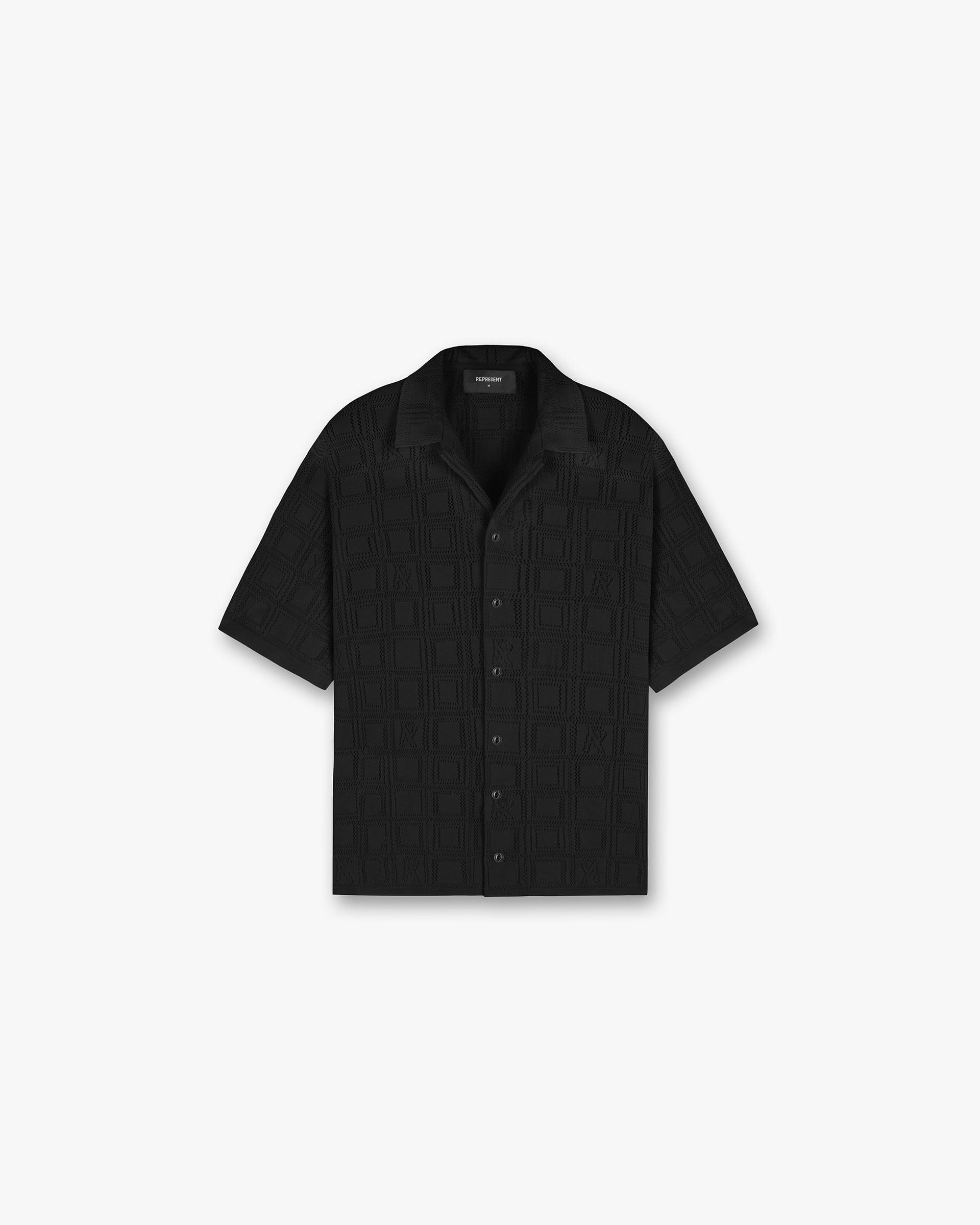 SS24 Lace Knit Shirt - Black
