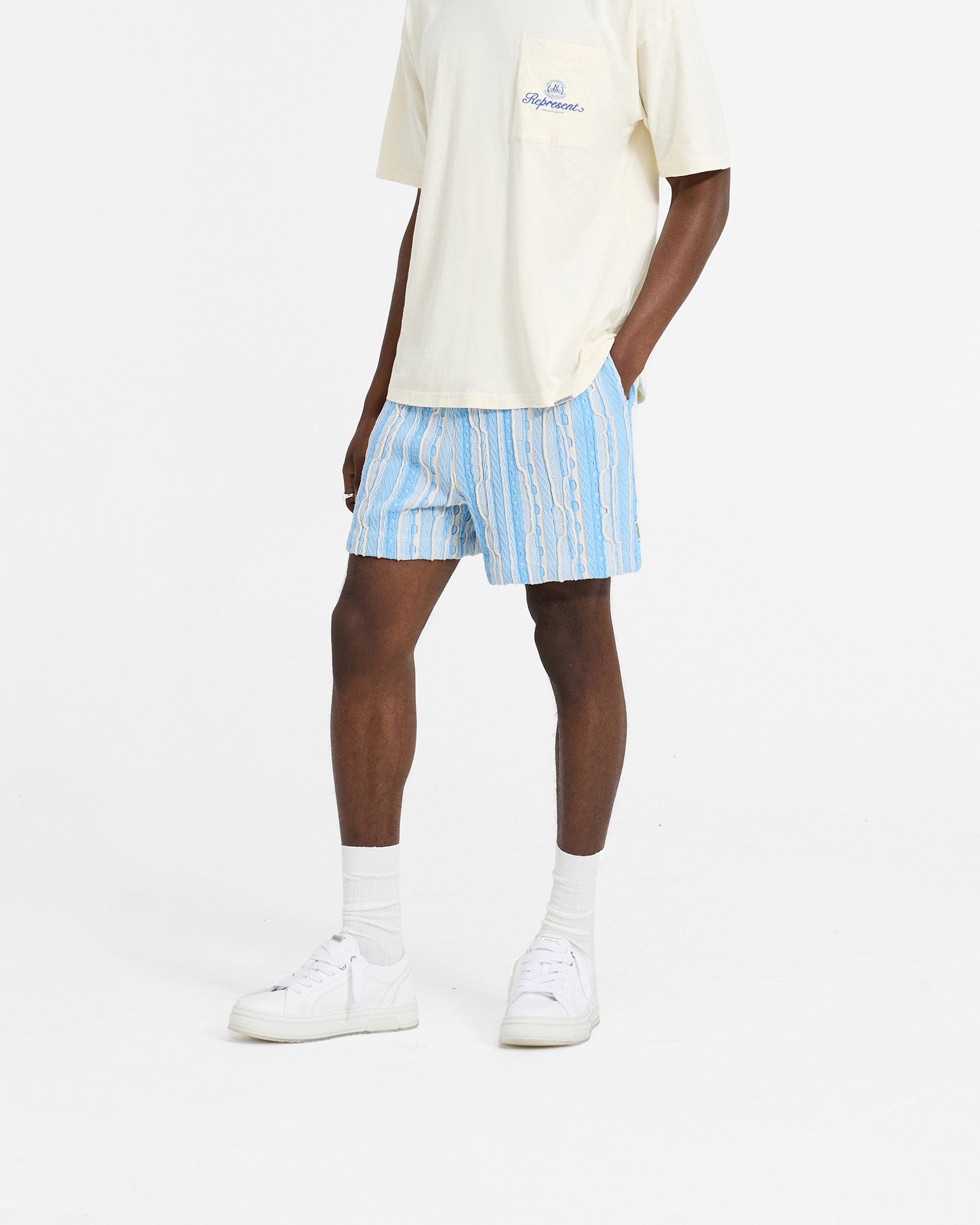 SC24 Mixed Knit Shorts - Royal Blue