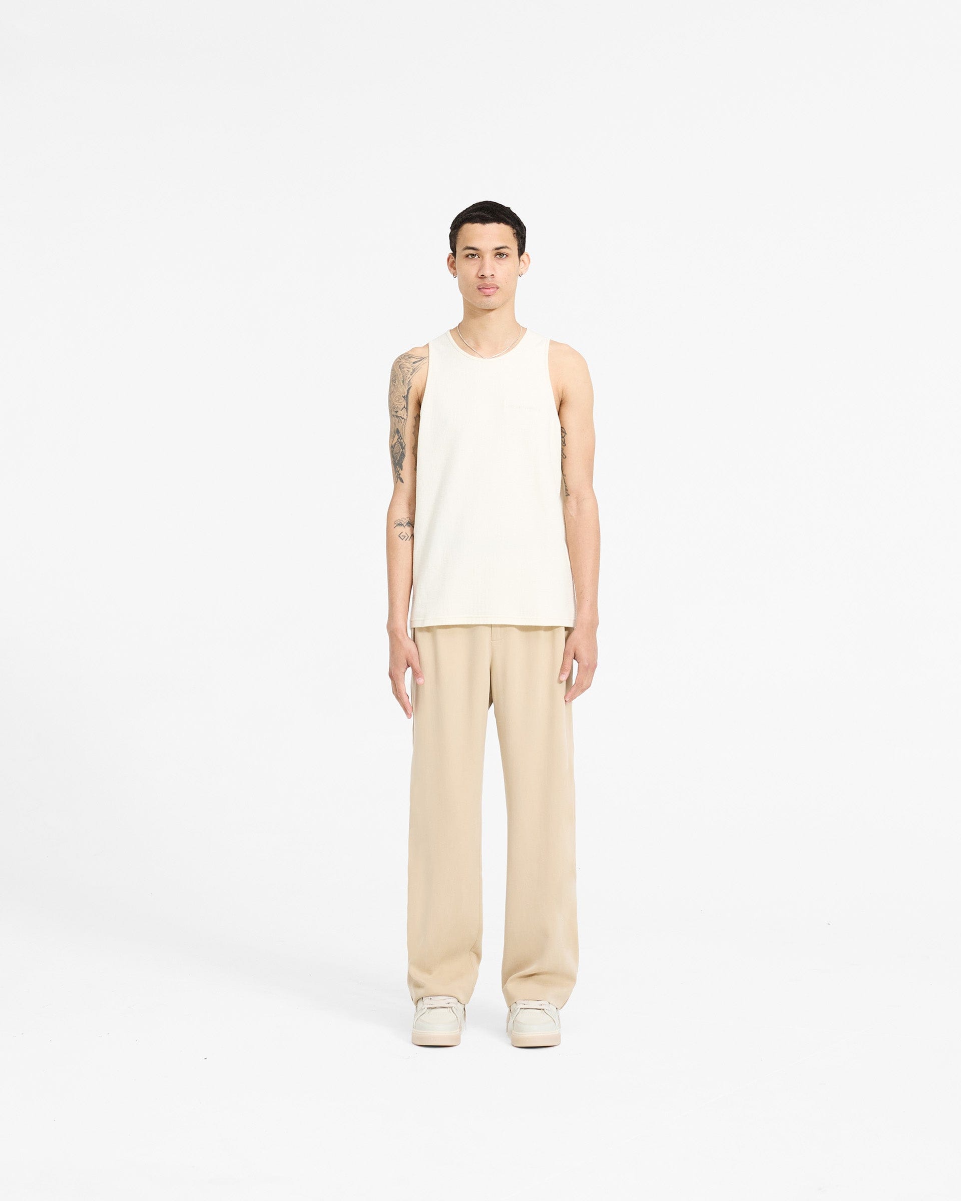 SC24 Waffle Vest - Antique White