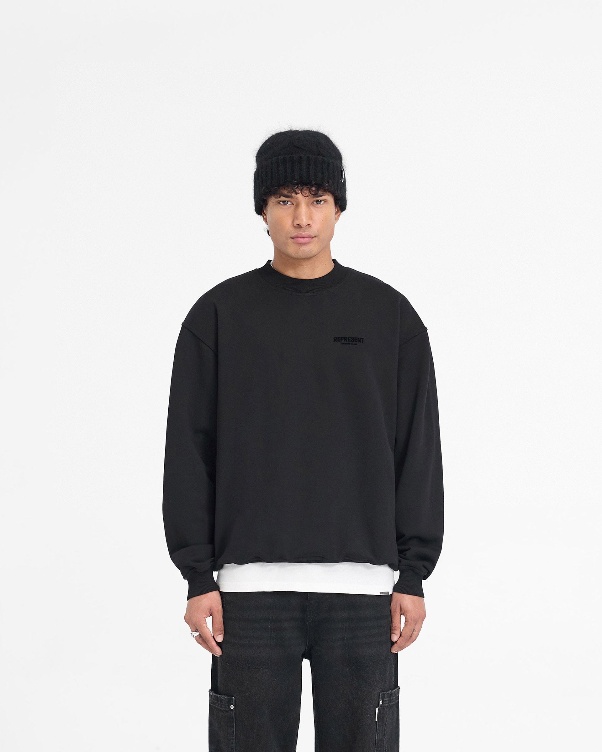 Owners Club Represent Owners Club Flocked Sweater - Black