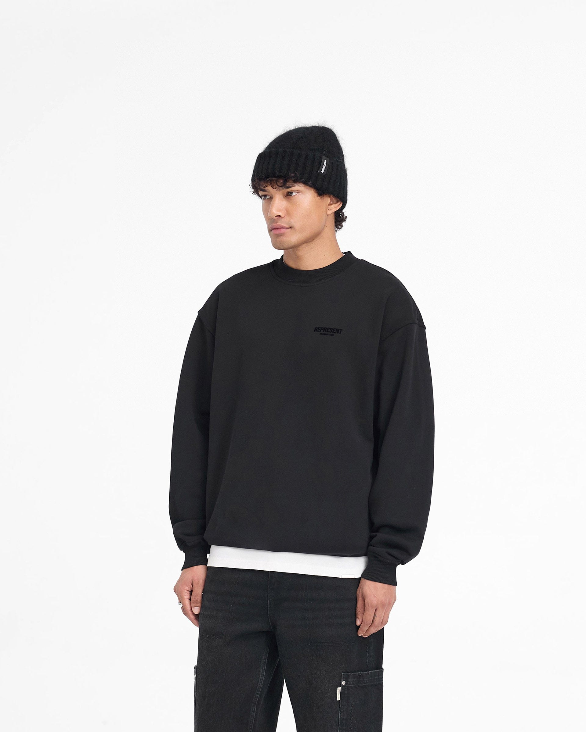 Owners Club Represent Owners Club Flocked Sweater - Black