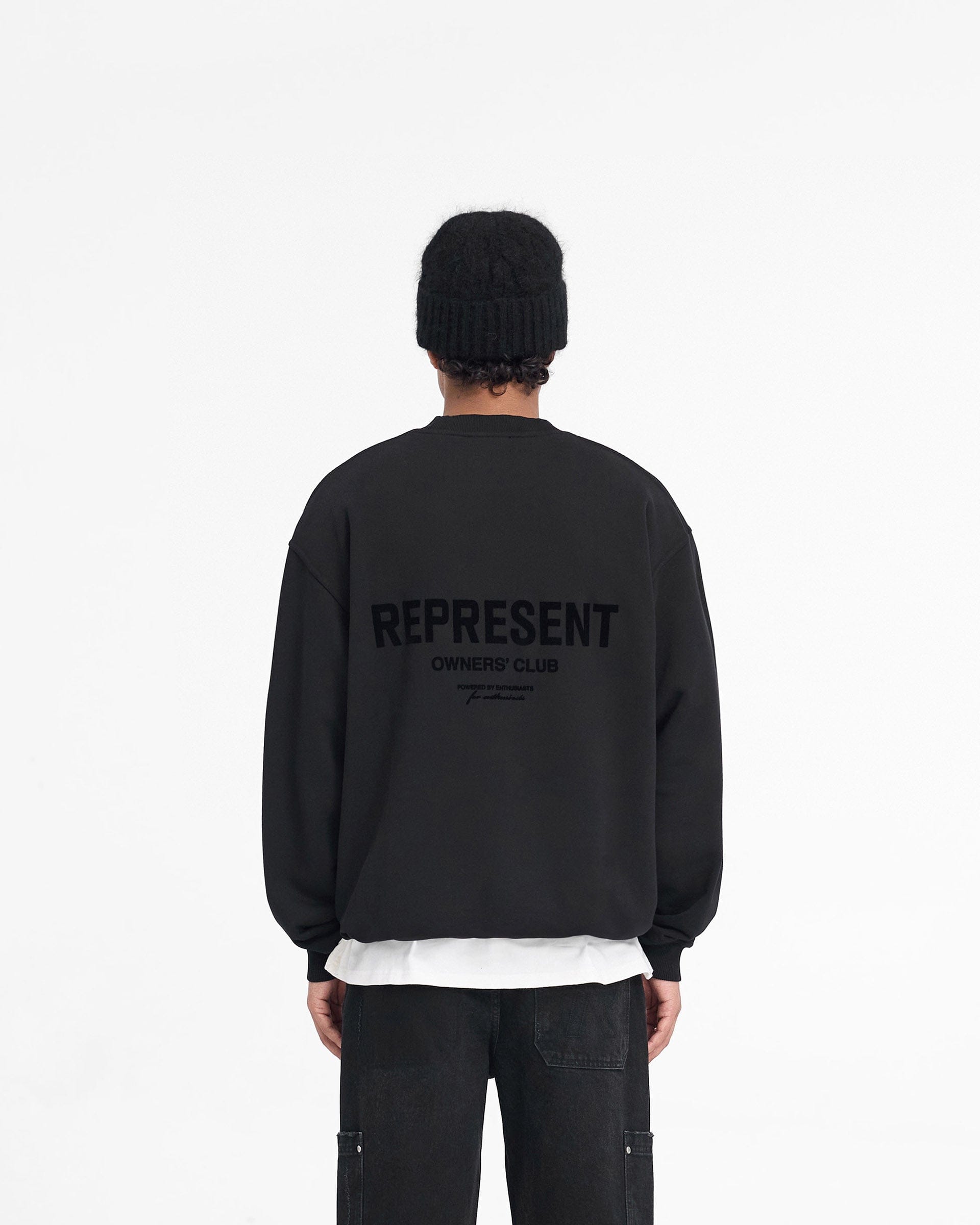 Owners Club Represent Owners Club Flocked Sweater - Black