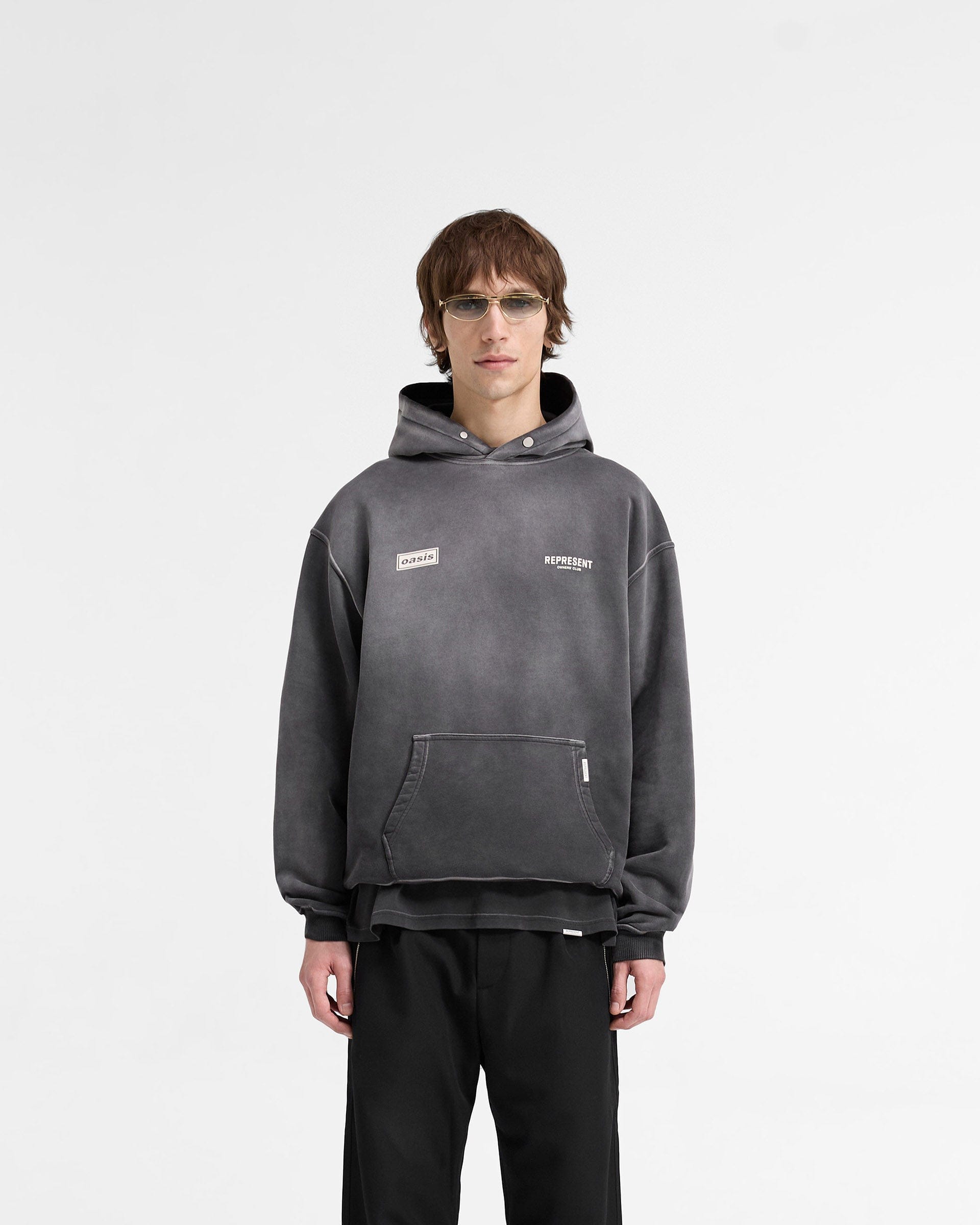 FW24 Other Represent X Oasis Owners Club Hoodie - Stained Black