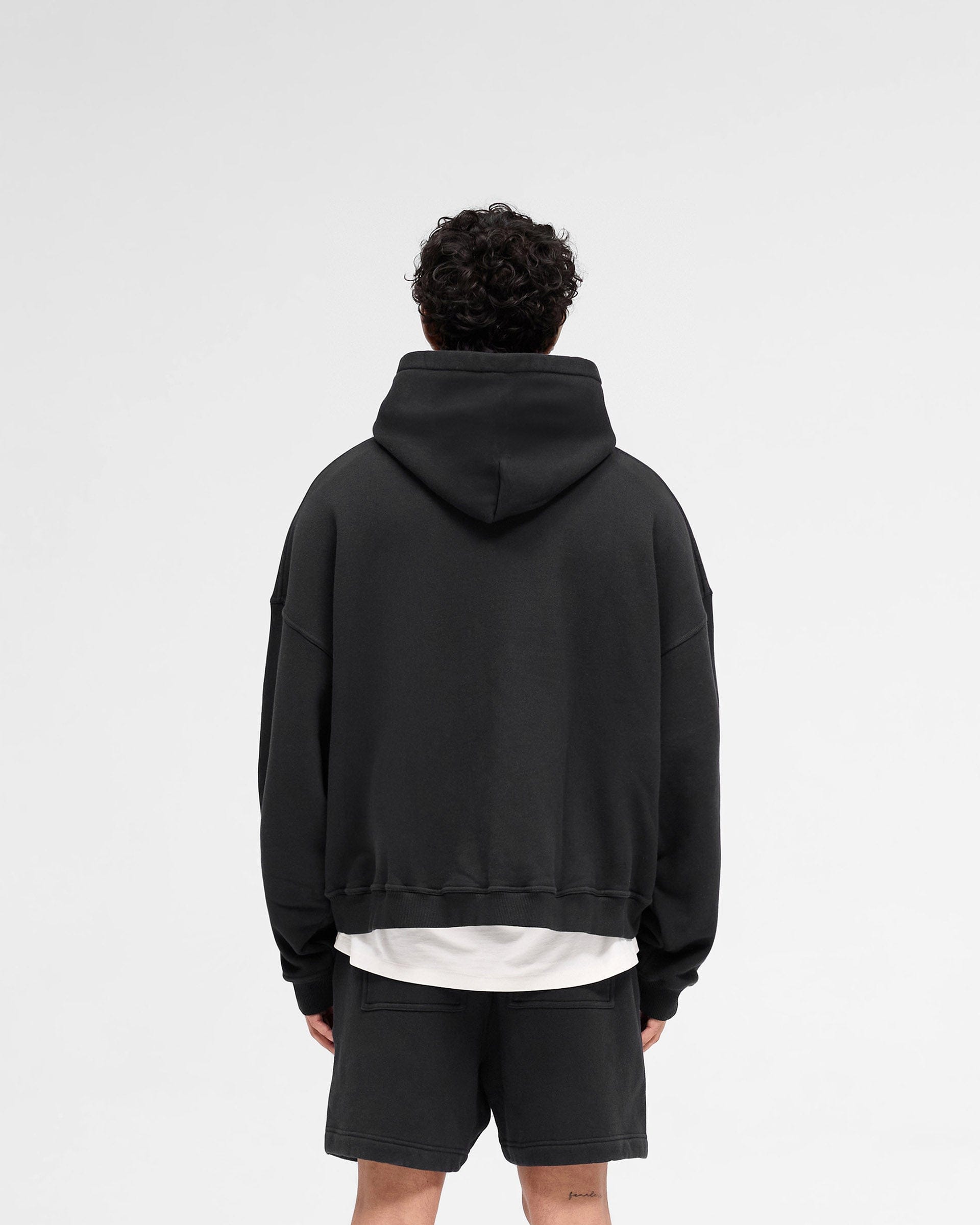 SS25 Rep Applique Hoodie - Off Black
