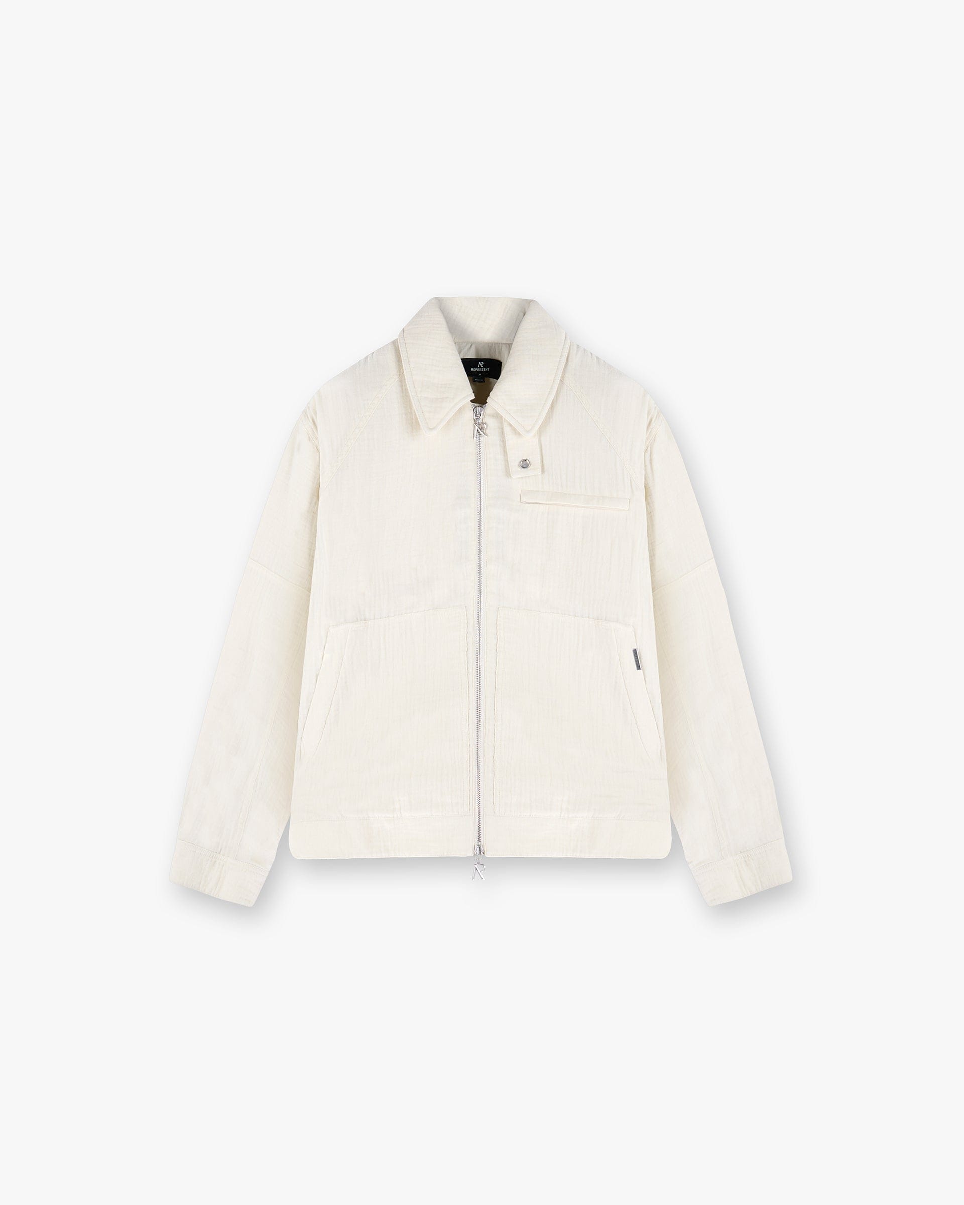 SS25 Crinkle Trucker Jacket - Ecru