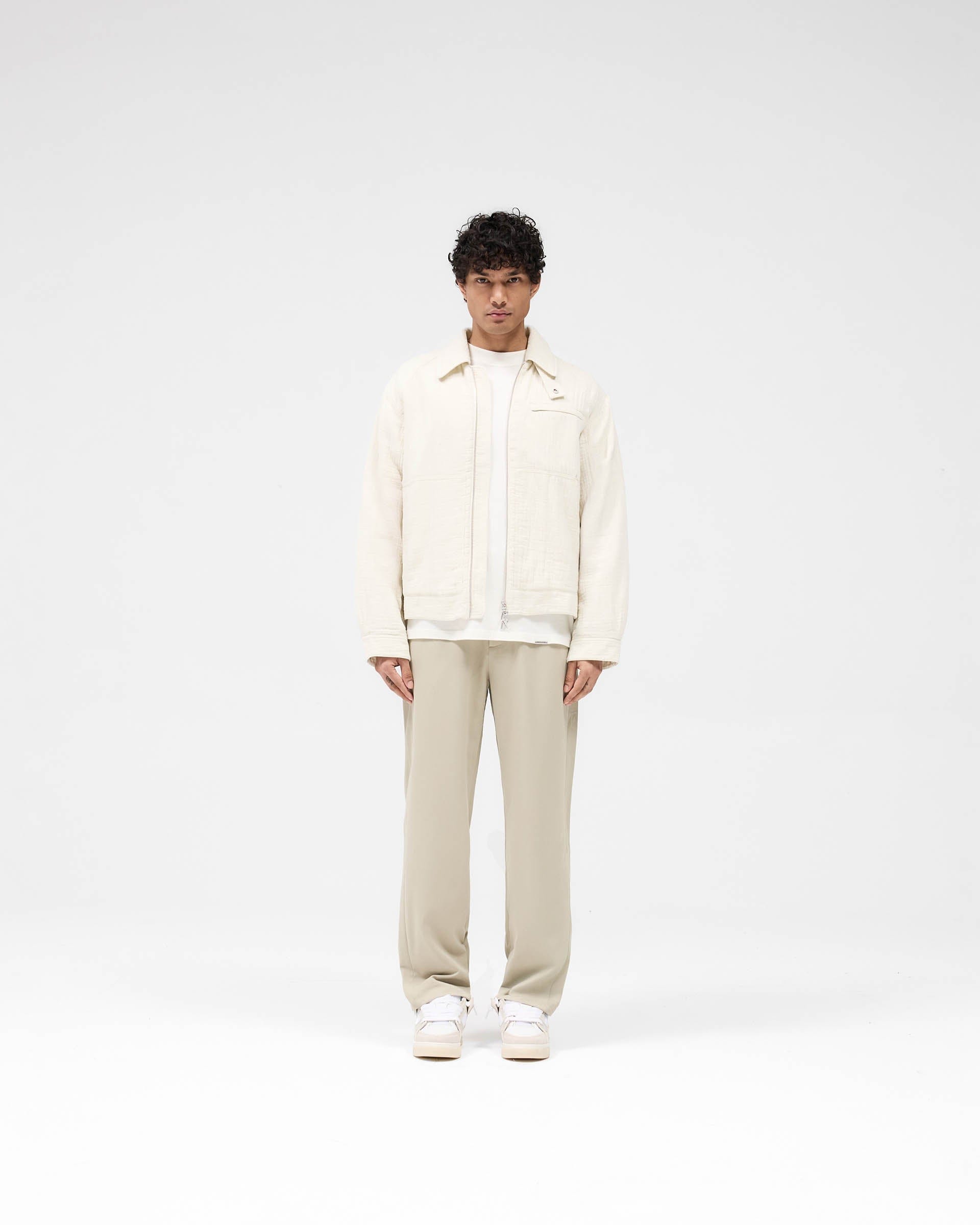SS25 Crinkle Trucker Jacket - Ecru
