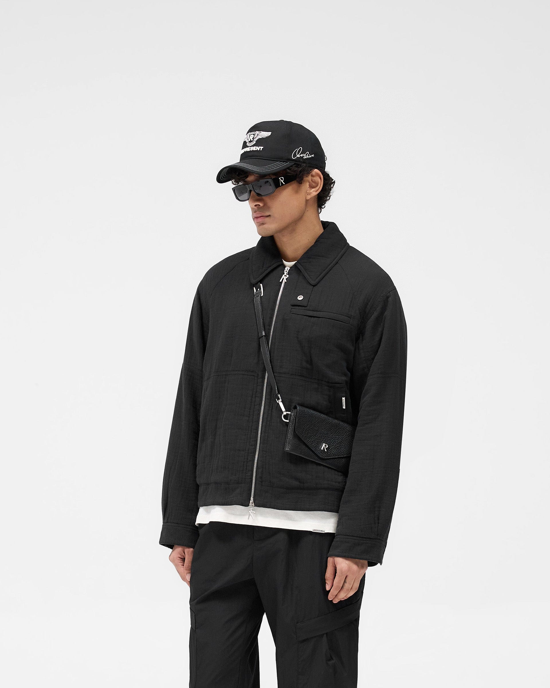 SS25 Crinkle Trucker Jacket - Black