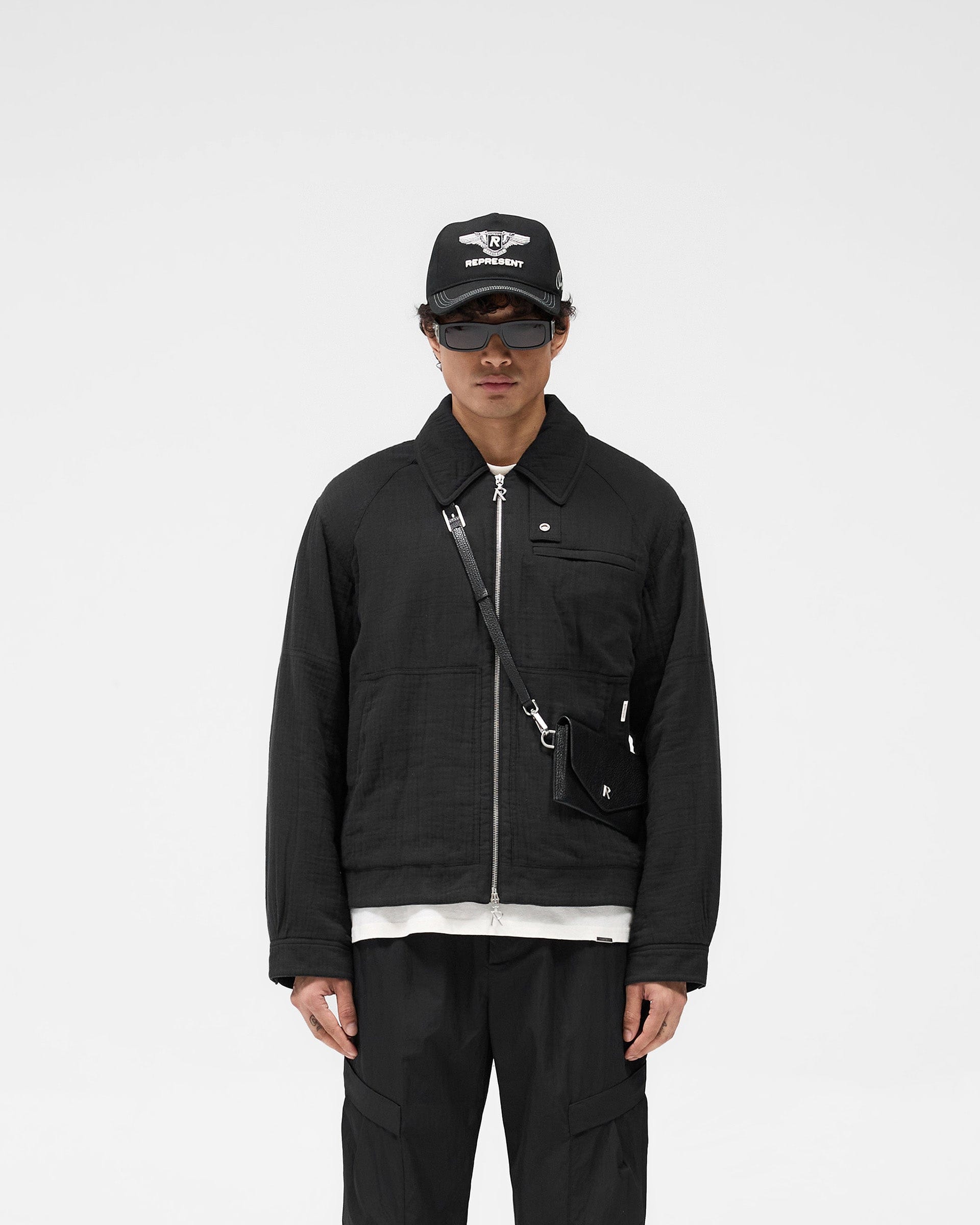 SS25 Crinkle Trucker Jacket - Black