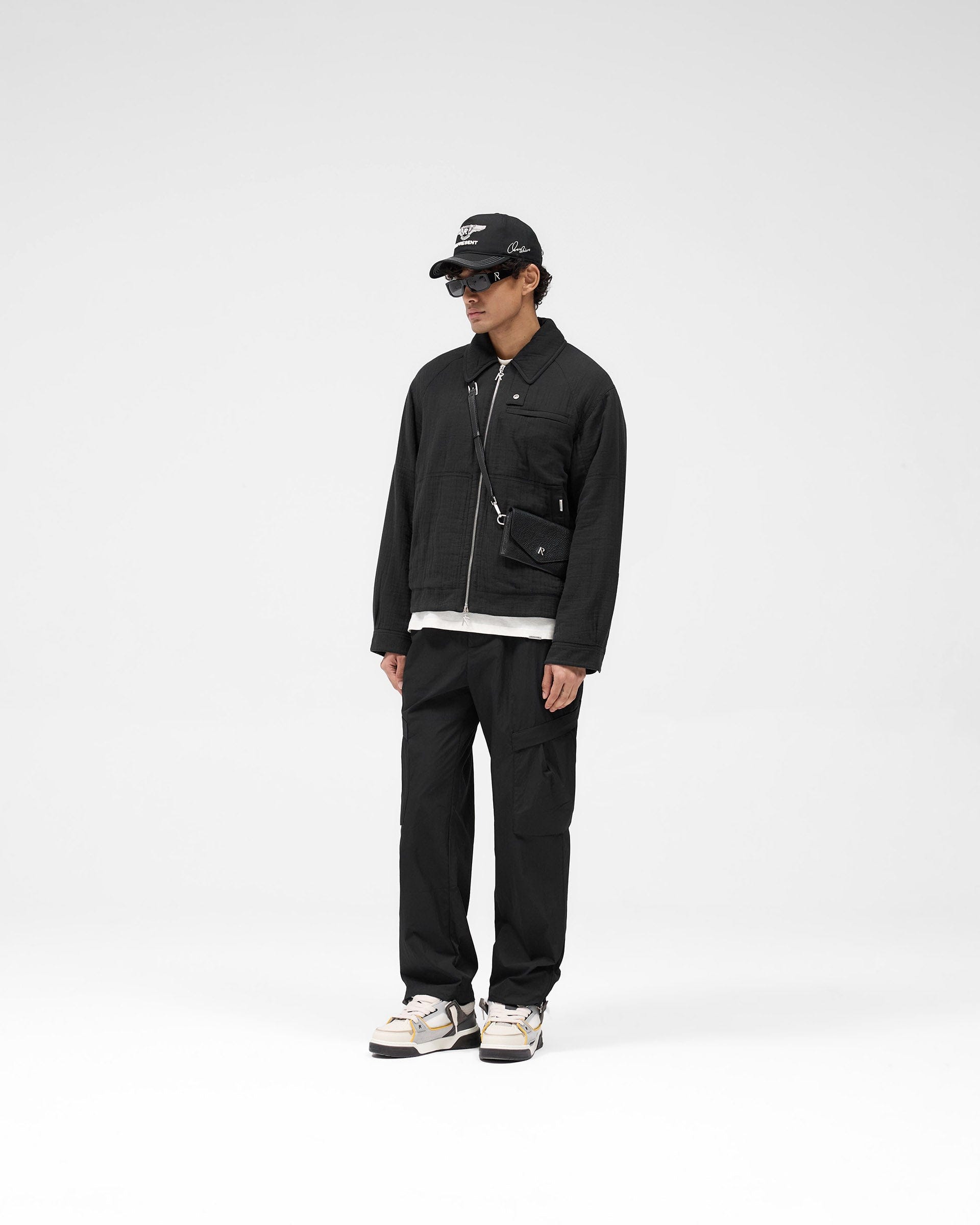 SS25 Crinkle Trucker Jacket - Black