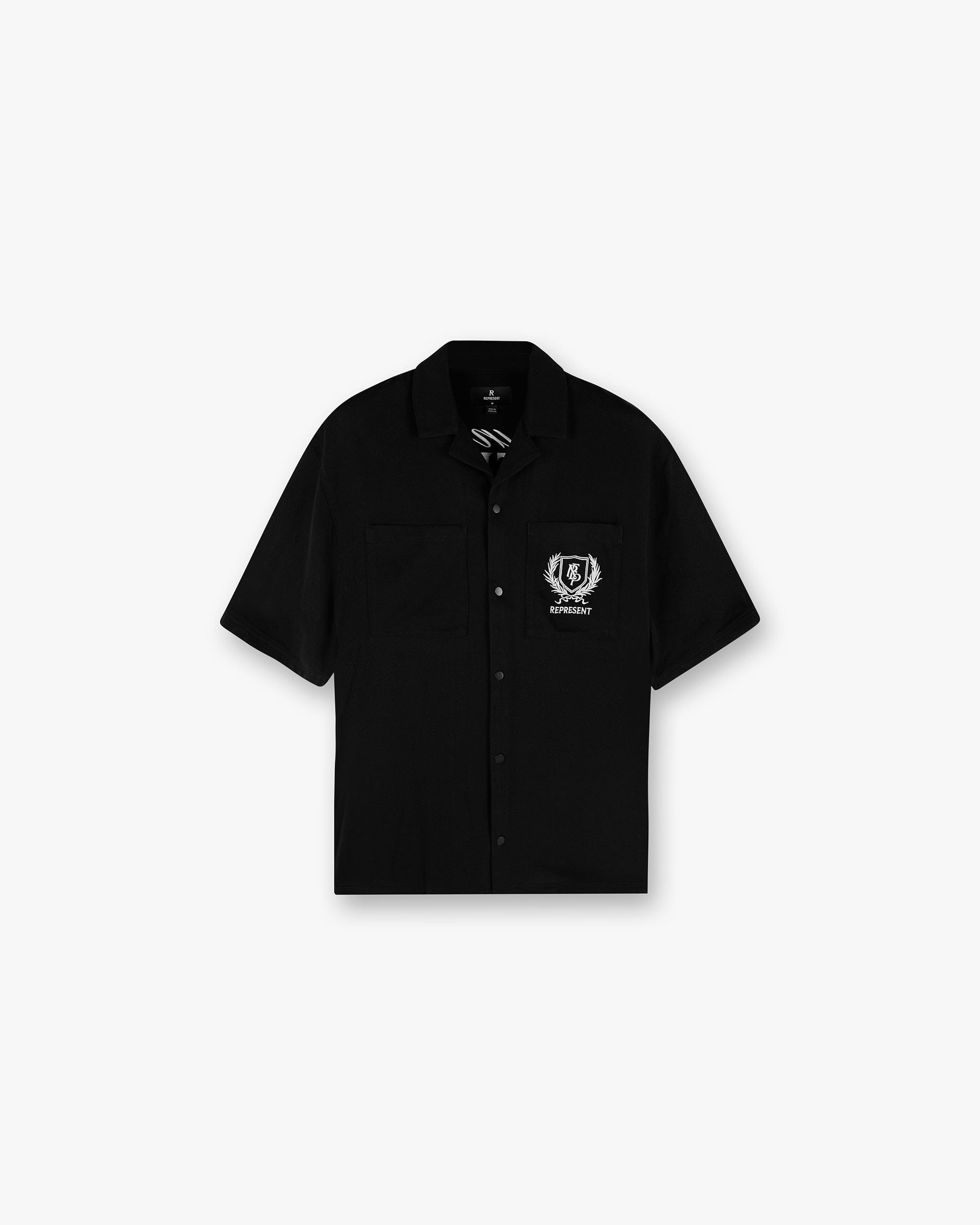 SS25 Represent Crest Shirt - Jet Black