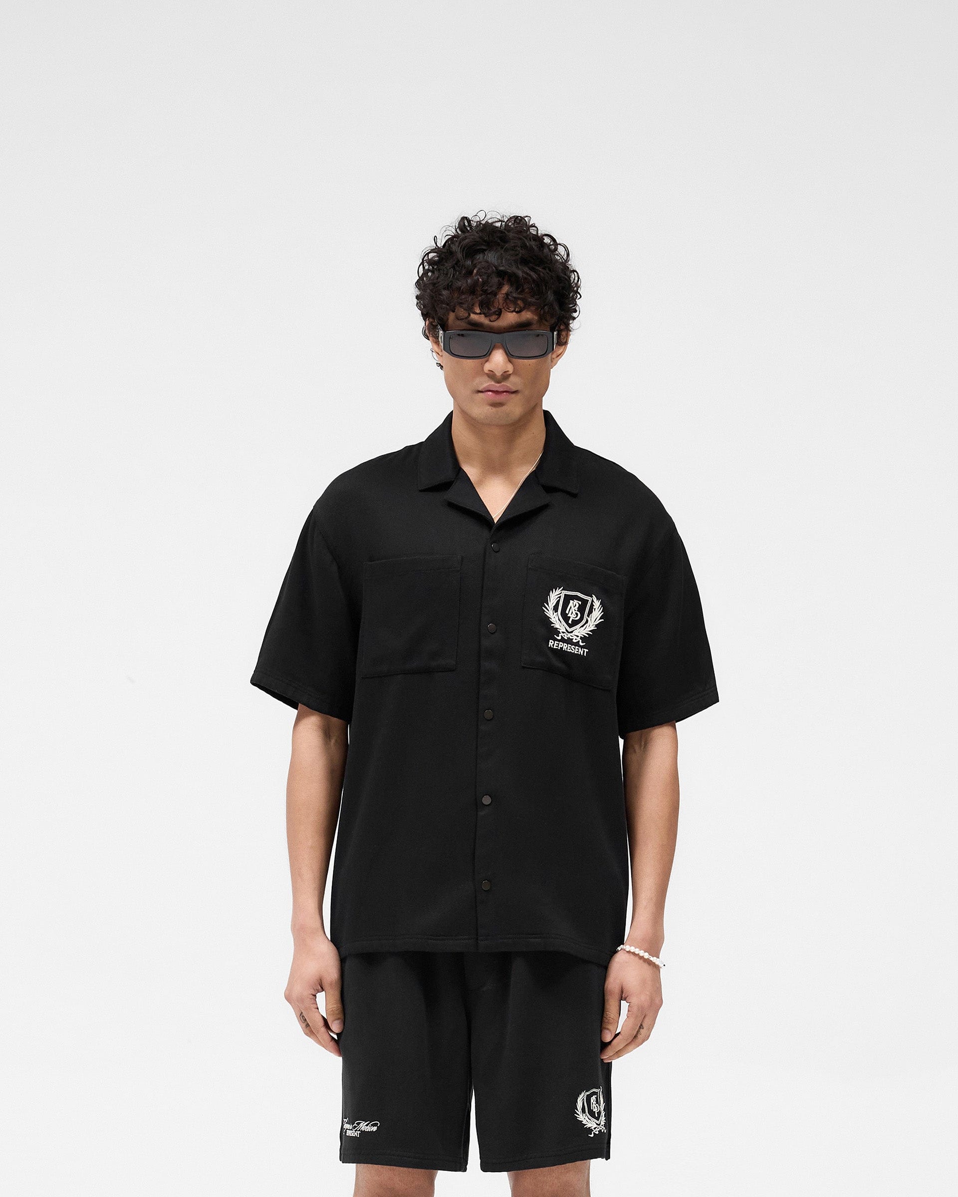 SS25 Represent Crest Shirt - Jet Black