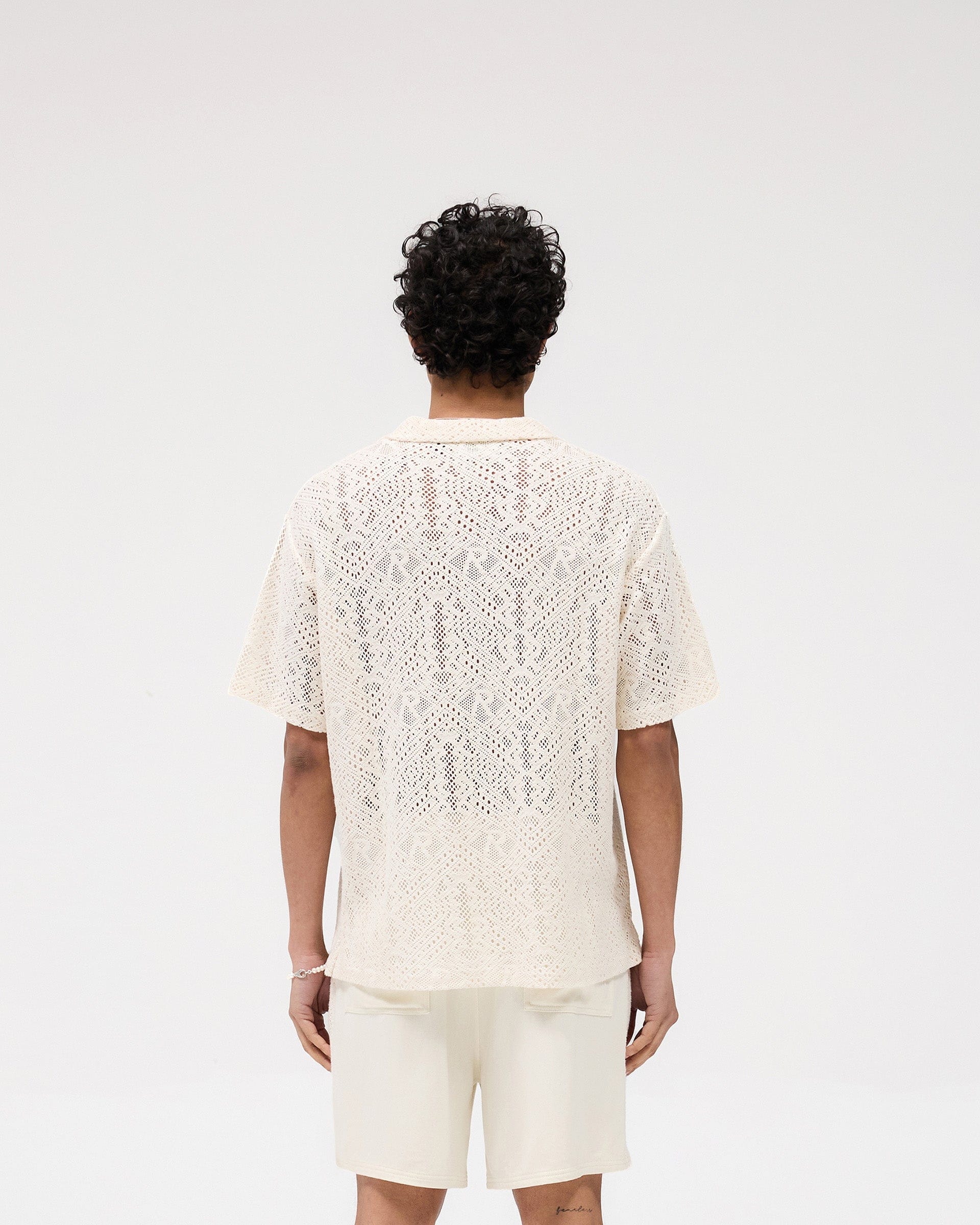 SS25 All Over Crochet Shirt - Off White