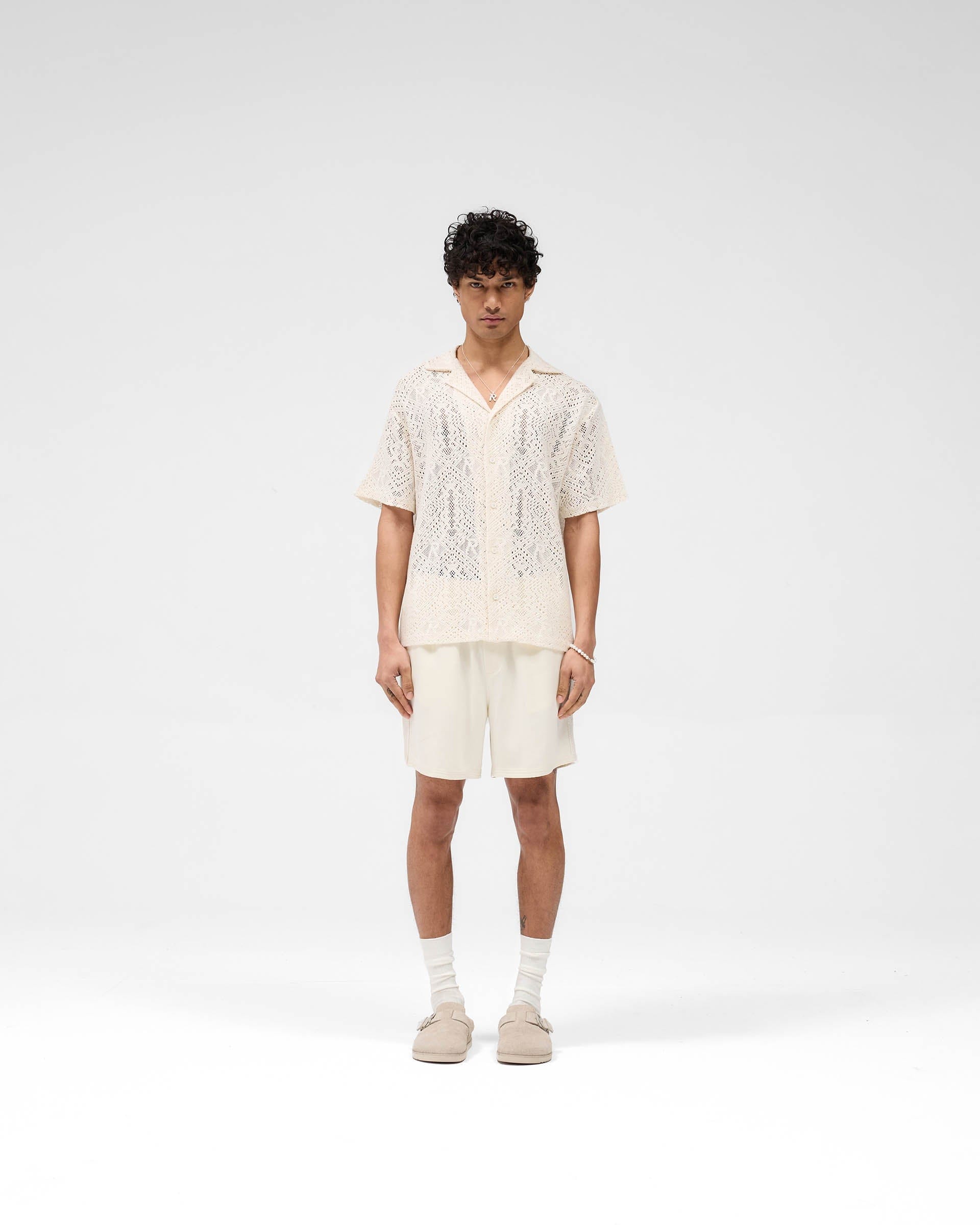 SS25 All Over Crochet Shirt - Off White
