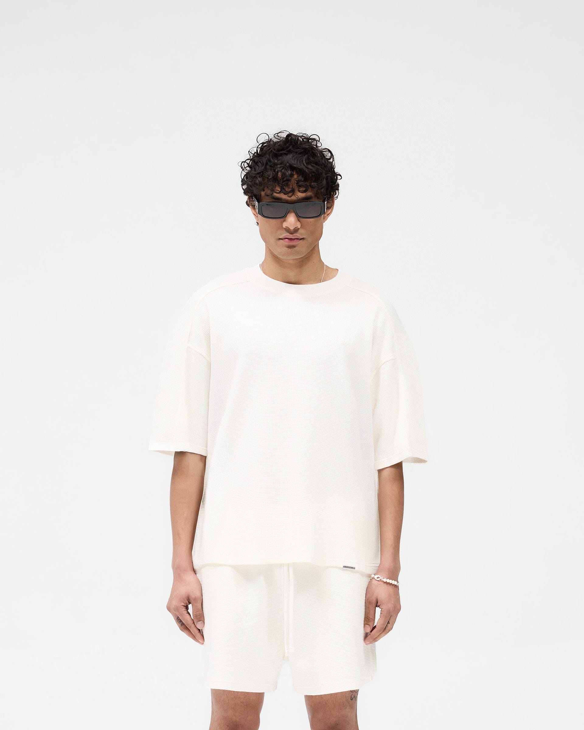 SS25 Waffle T-Shirt - Flat White