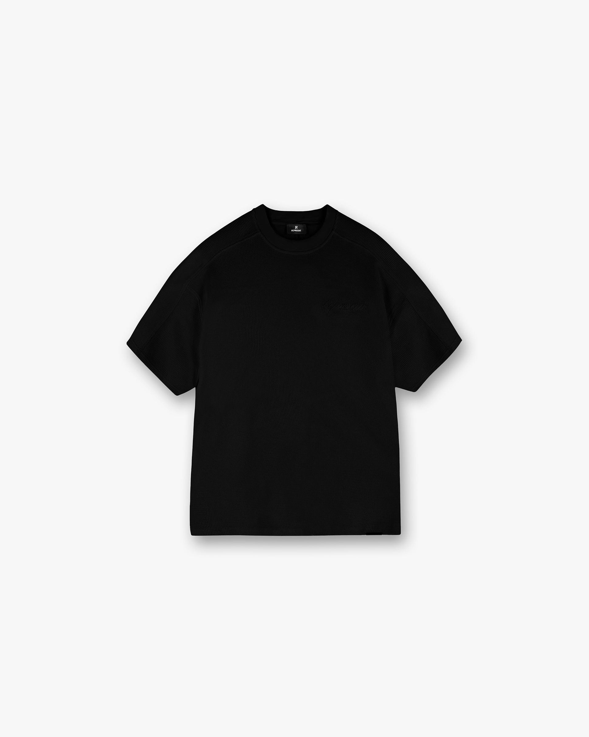SS25 Waffle T-Shirt - Jet Black