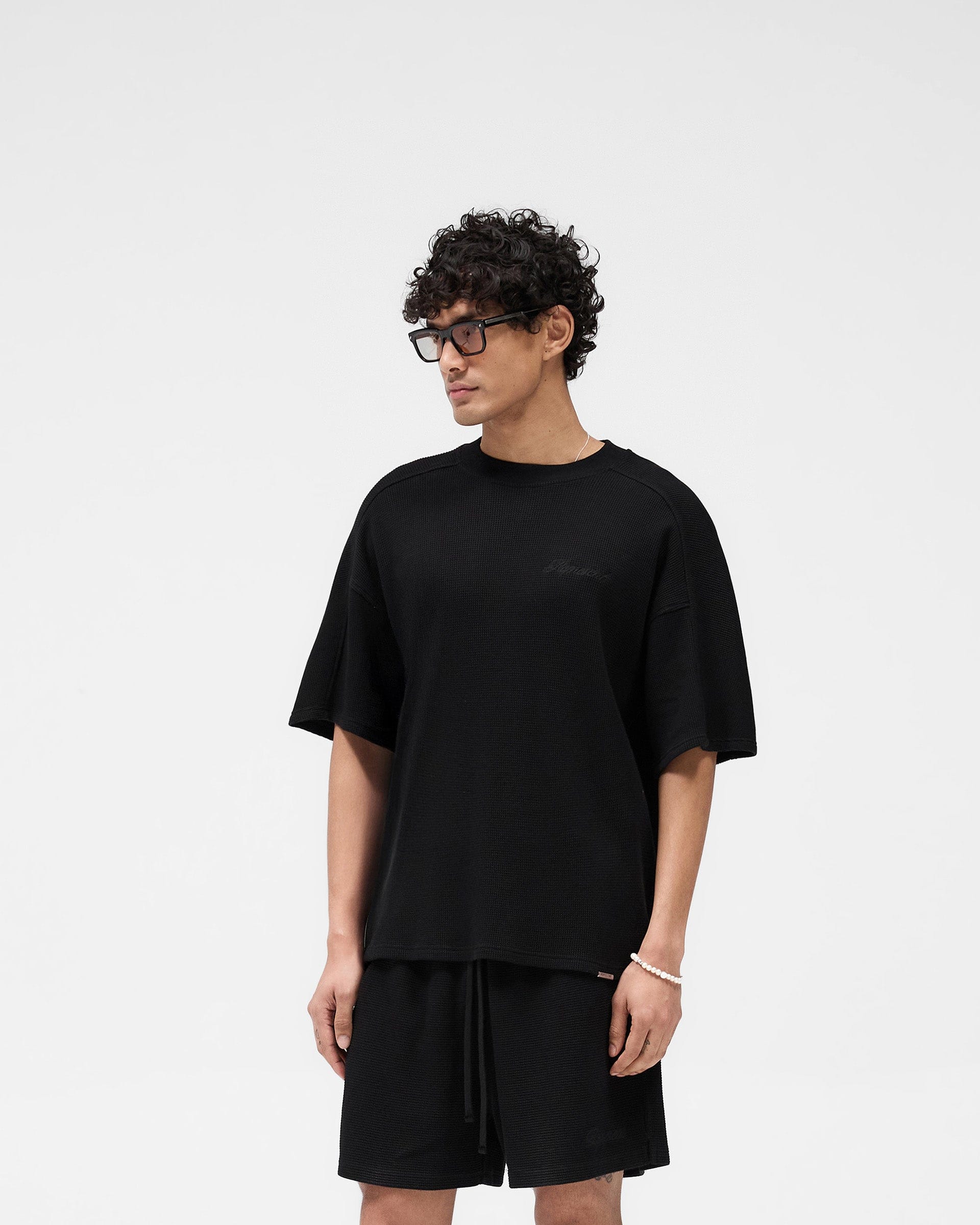 SS25 Waffle T-Shirt - Jet Black