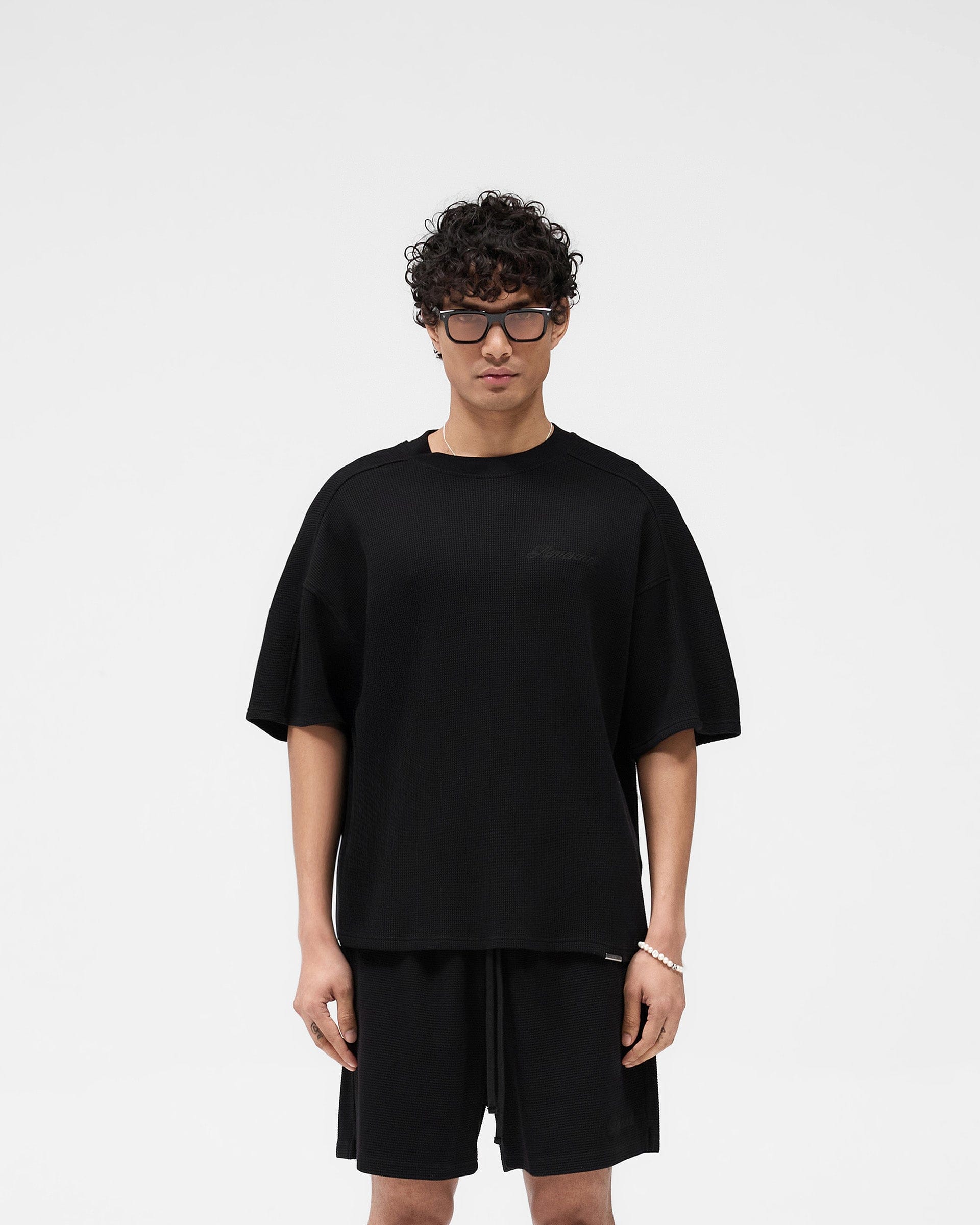 SS25 Waffle T-Shirt - Jet Black