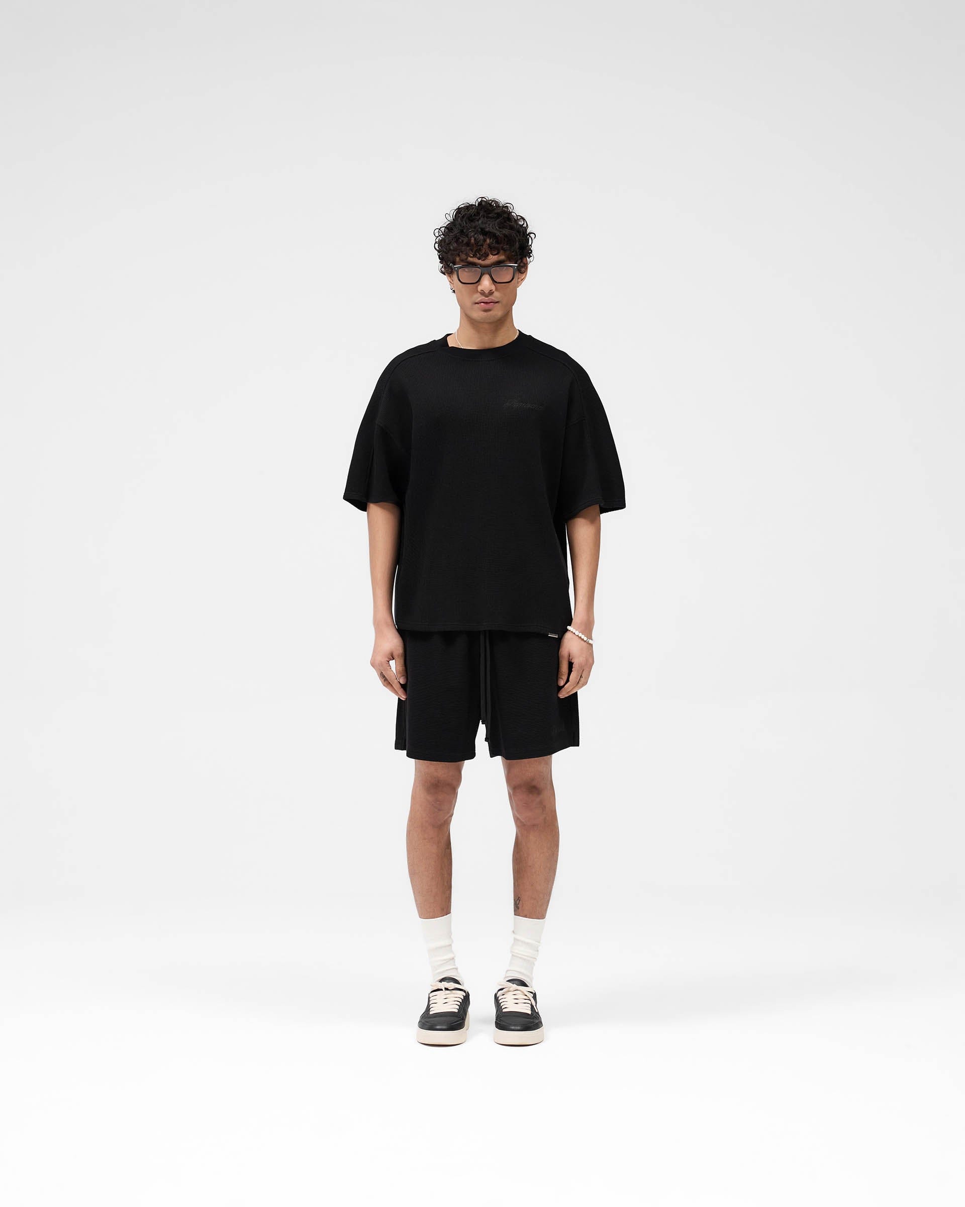 SS25 Waffle T-Shirt - Jet Black
