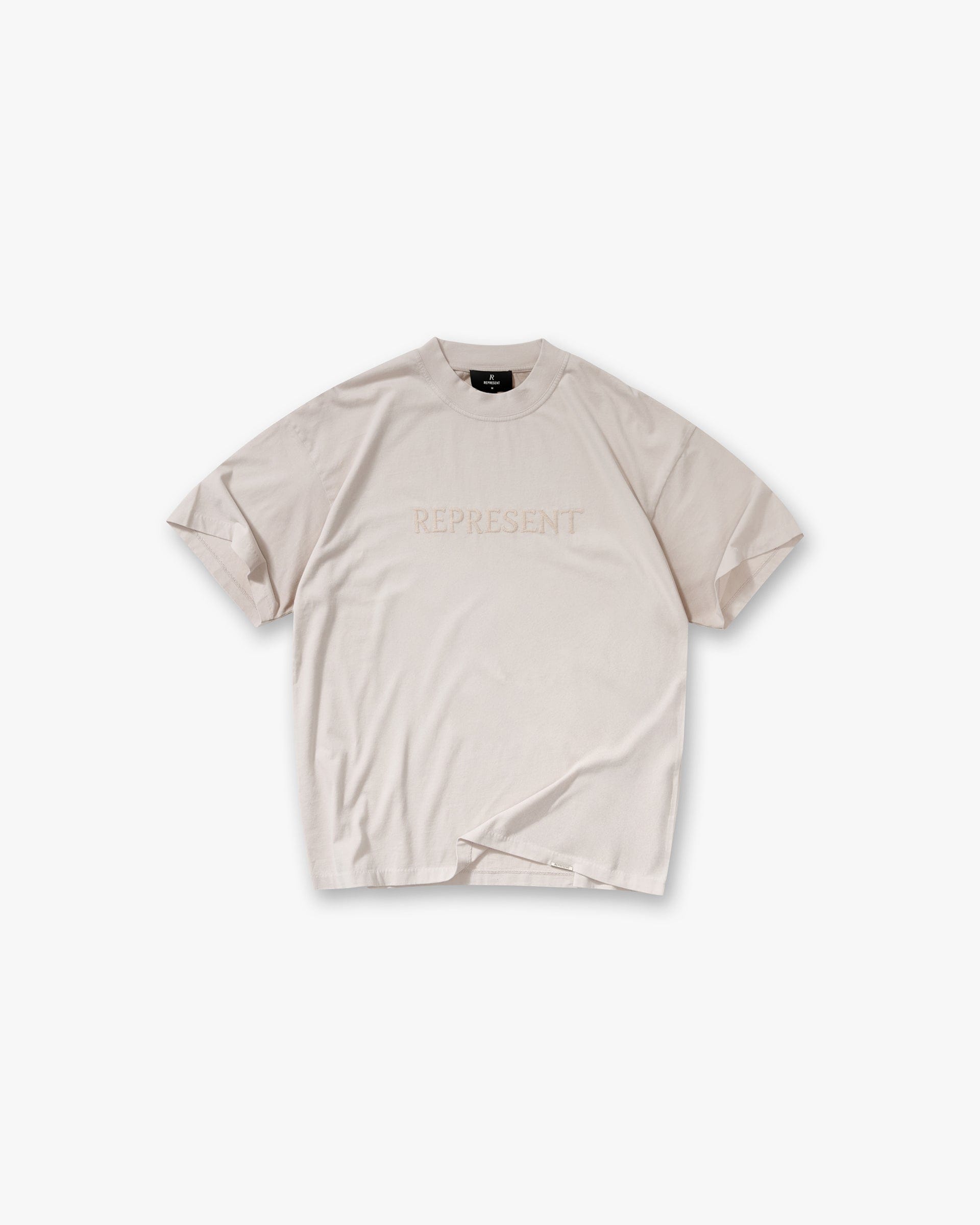 Logo Pack Embroidered Serif Logo T-Shirt - Concrete
