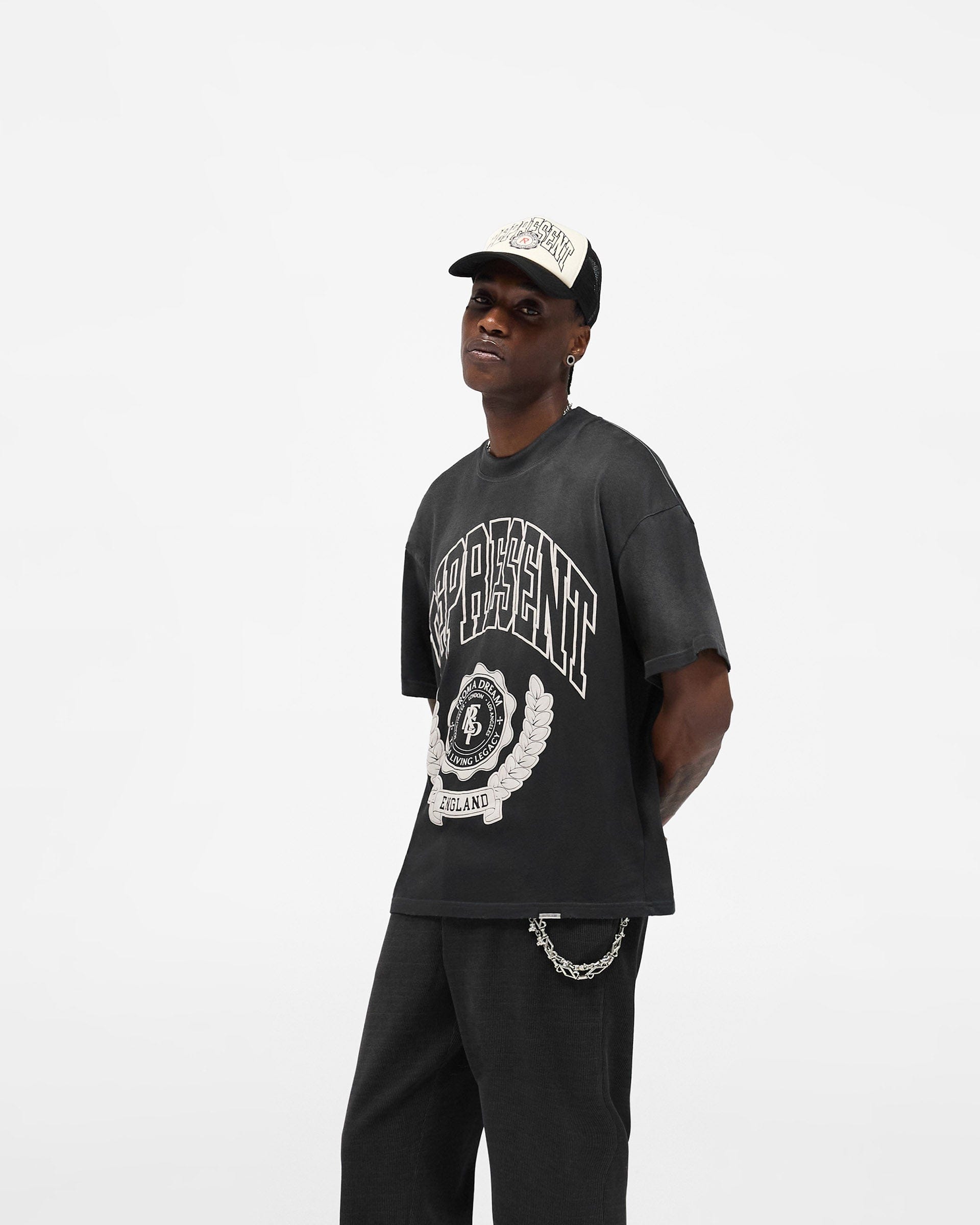 FW25 Legacy Crest T-Shirt - Stained Black
