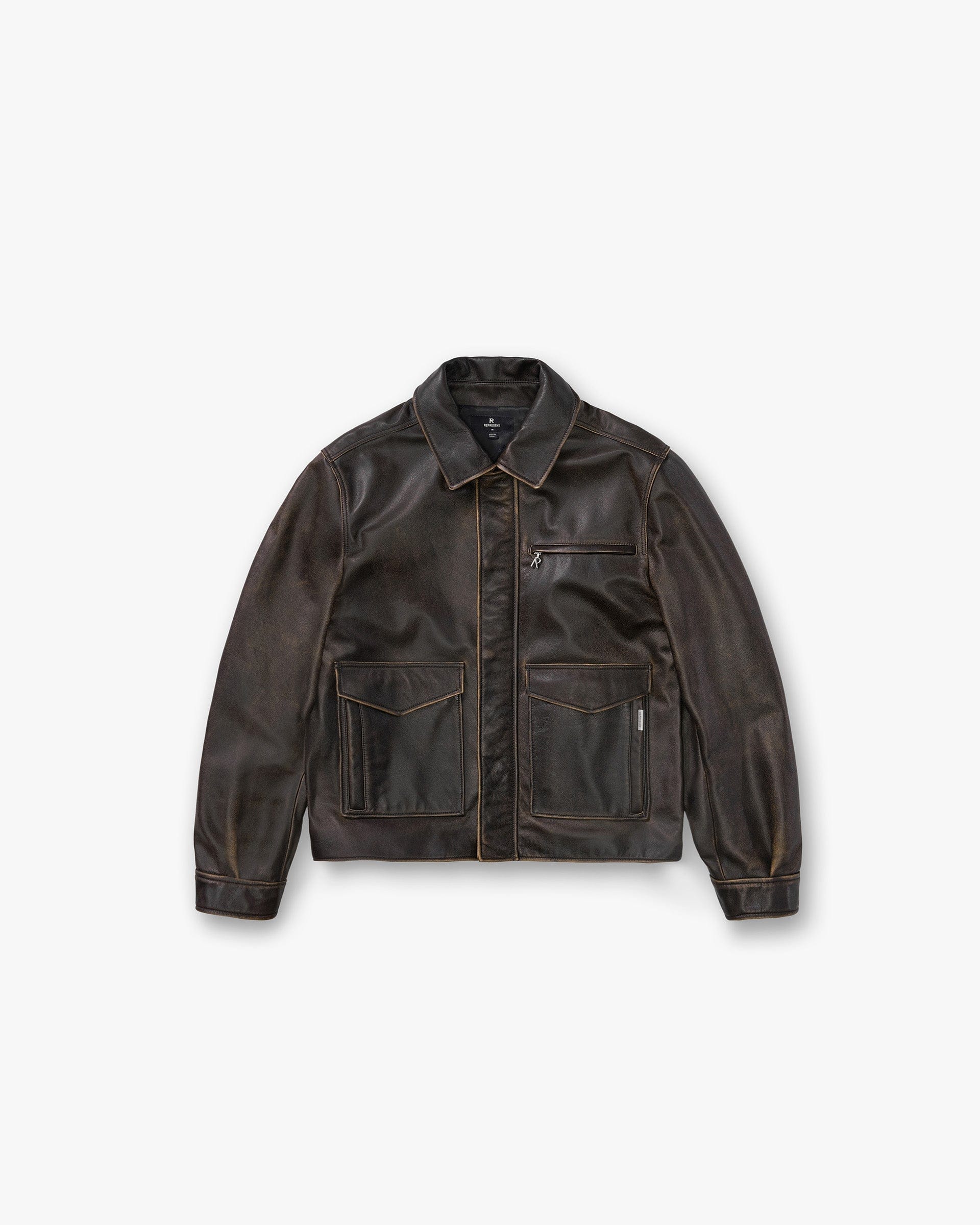 FW25 Sunfade Leather Jacket - Nero