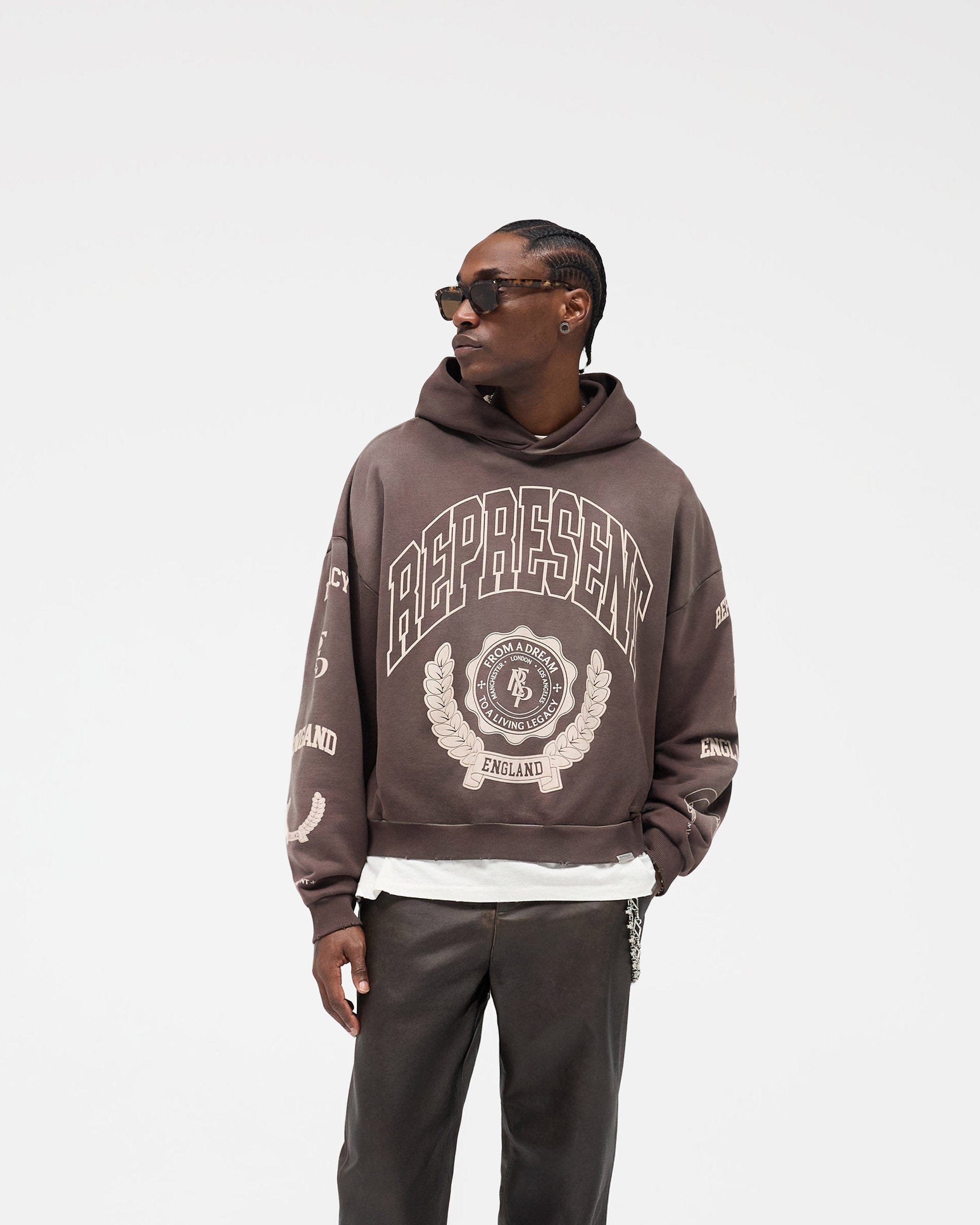 FW25 Represent Legacy Crest Hoodie - Nero
