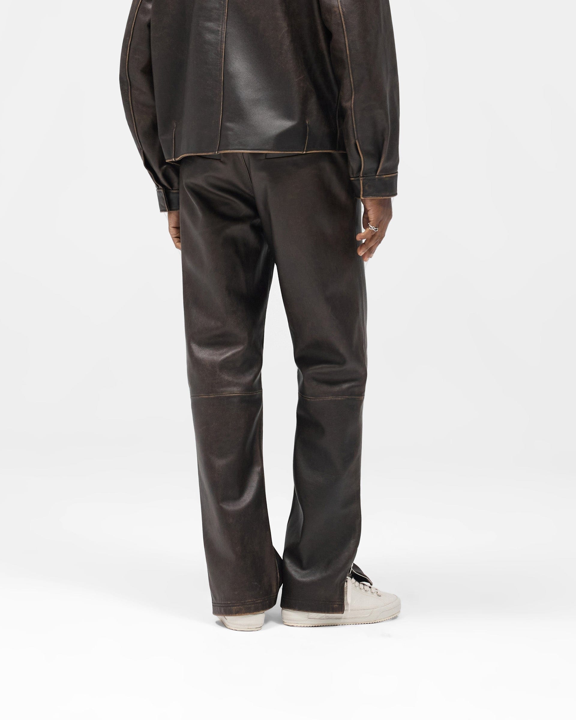 FW25 Sunfade Leather Pant - Nero