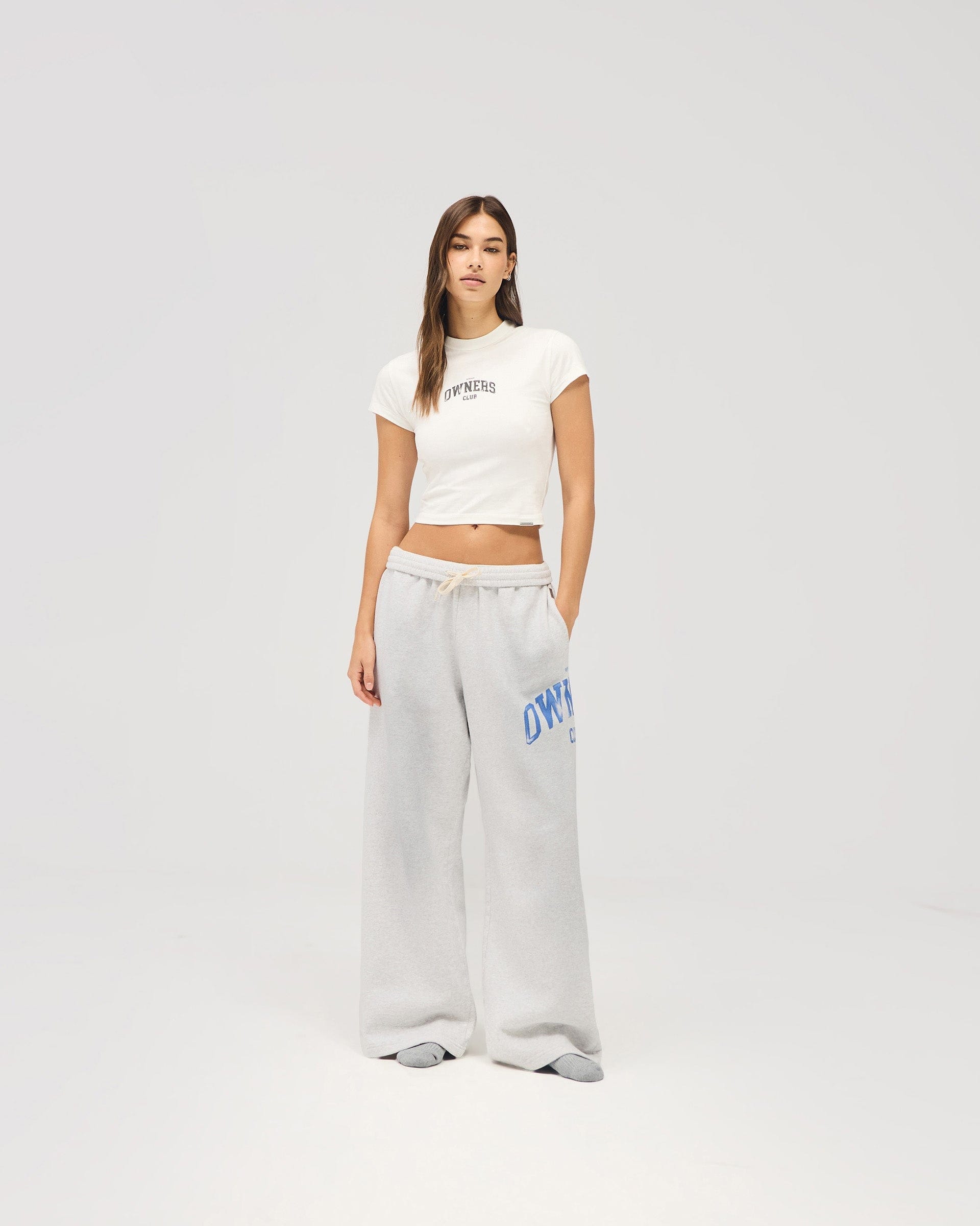 Womens Owners Club Represent Owners Club Baby Tee - Flat White