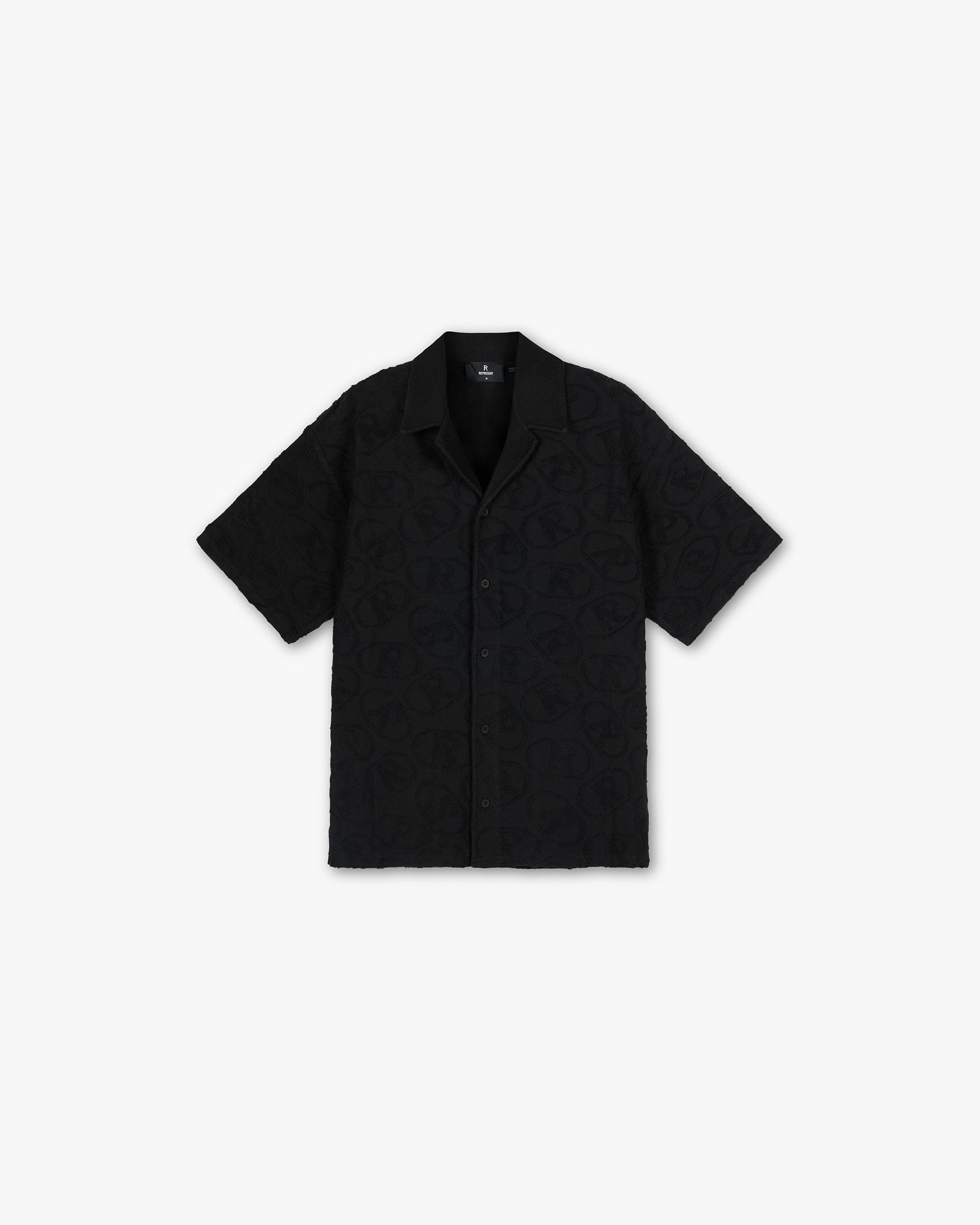 Exclusives All Over Print Towel Shirt - Black