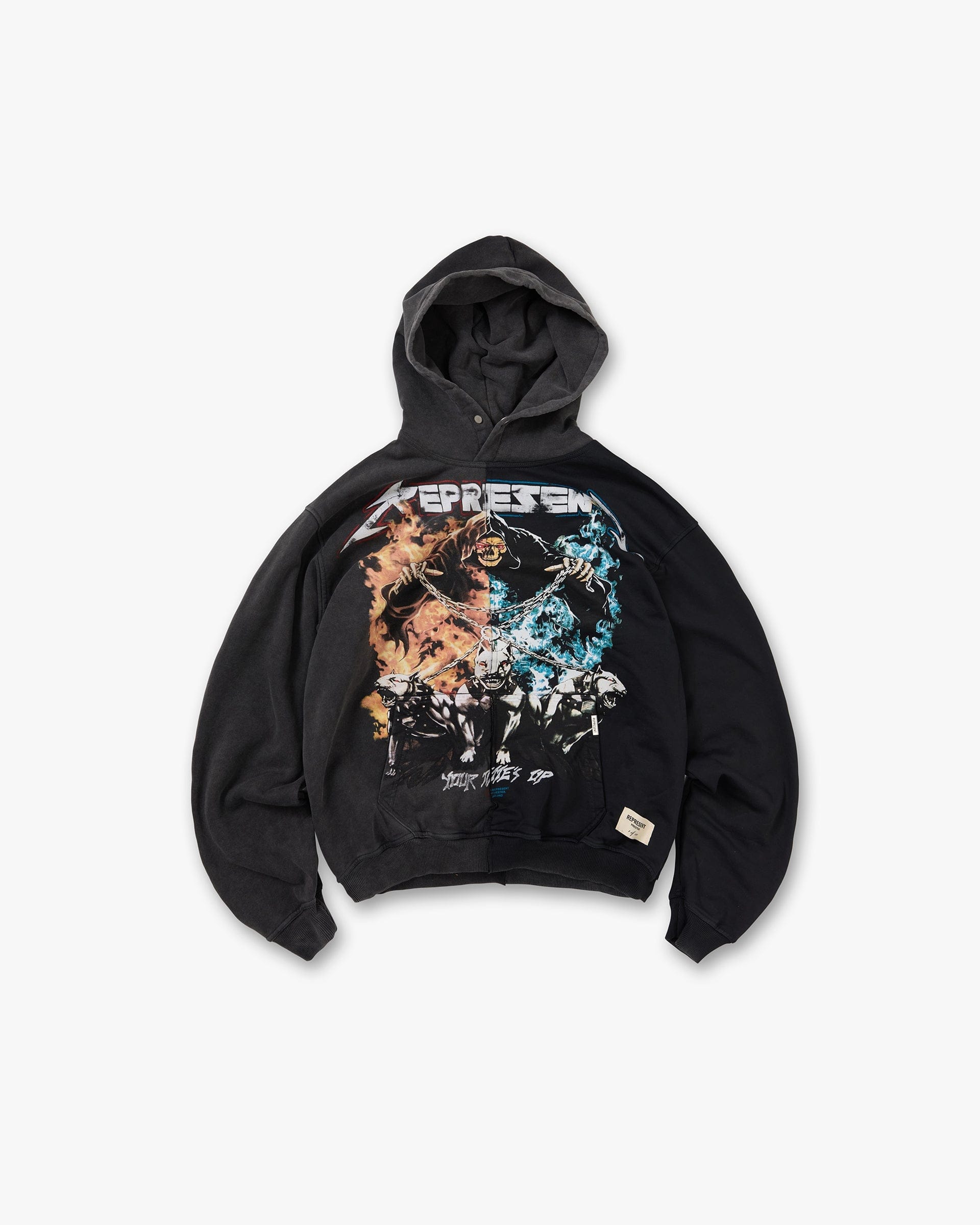 Prestige Exclusive Your Times Up Hoodie - Vintage Grey Vintage Black