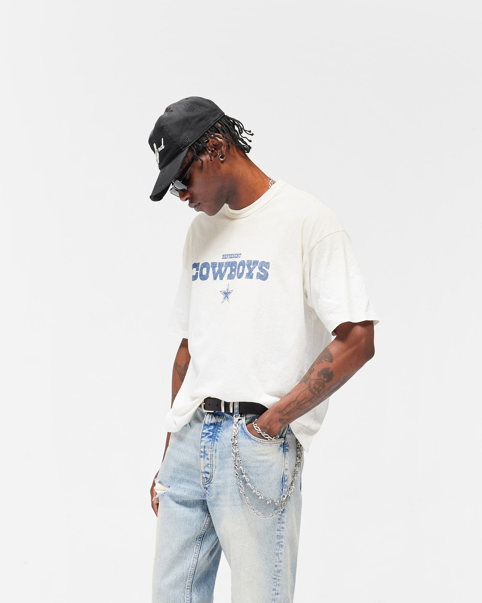 Exclusives Dallas Cowboys x Represent T-Shirt - Washed Ecru