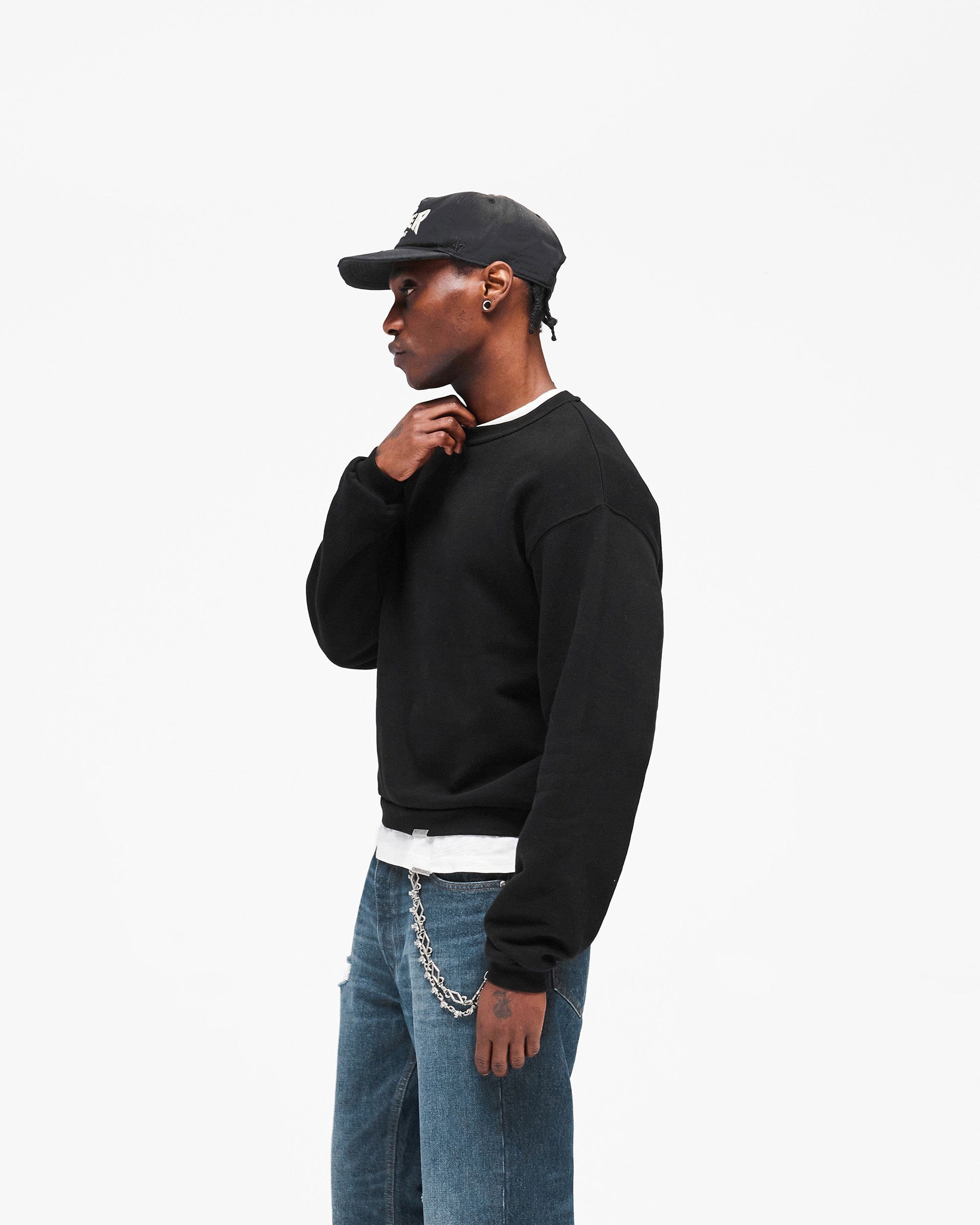 Heaton GH Shrunken Sweatshirt - Jet Black