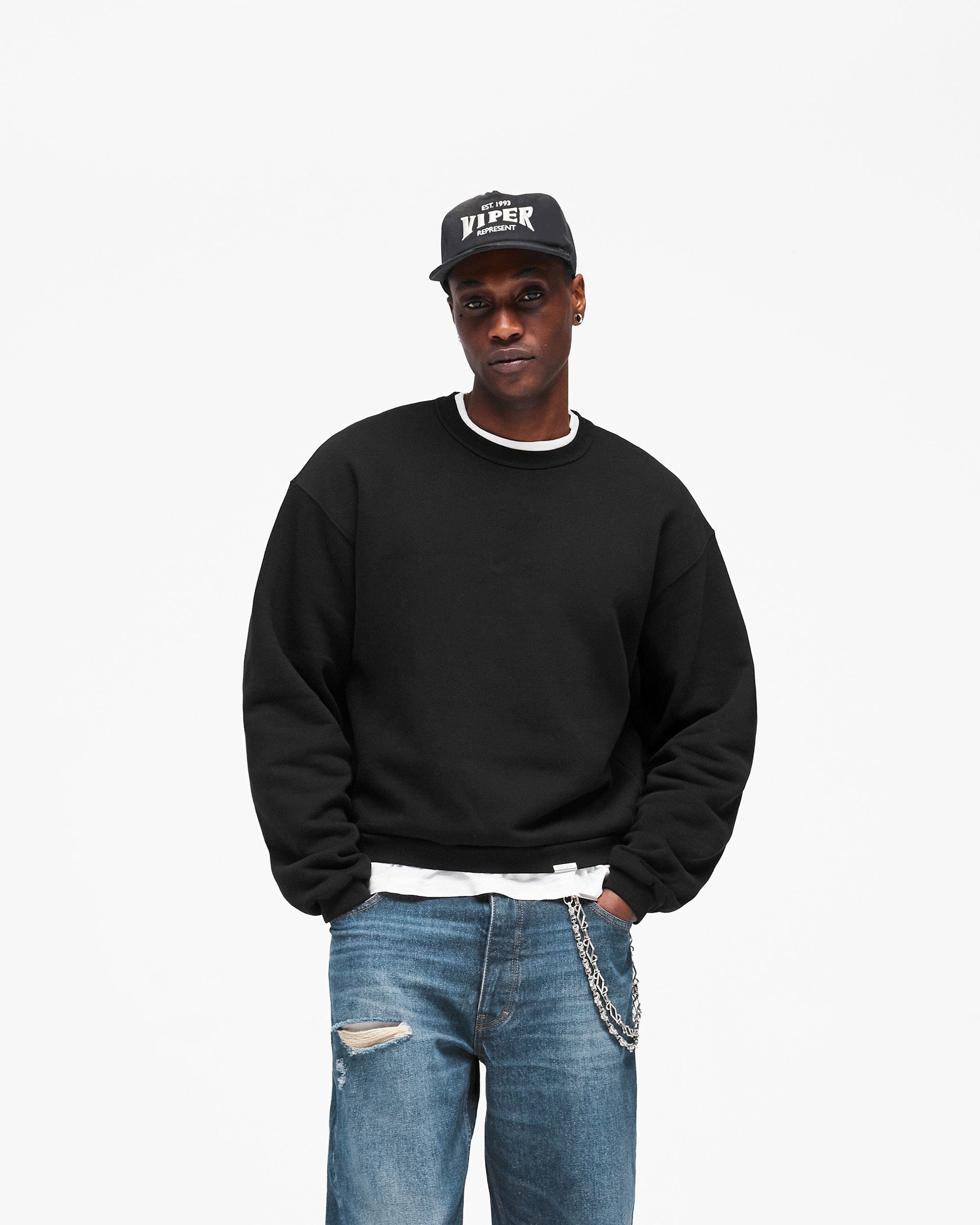 Heaton GH Shrunken Sweatshirt - Jet Black