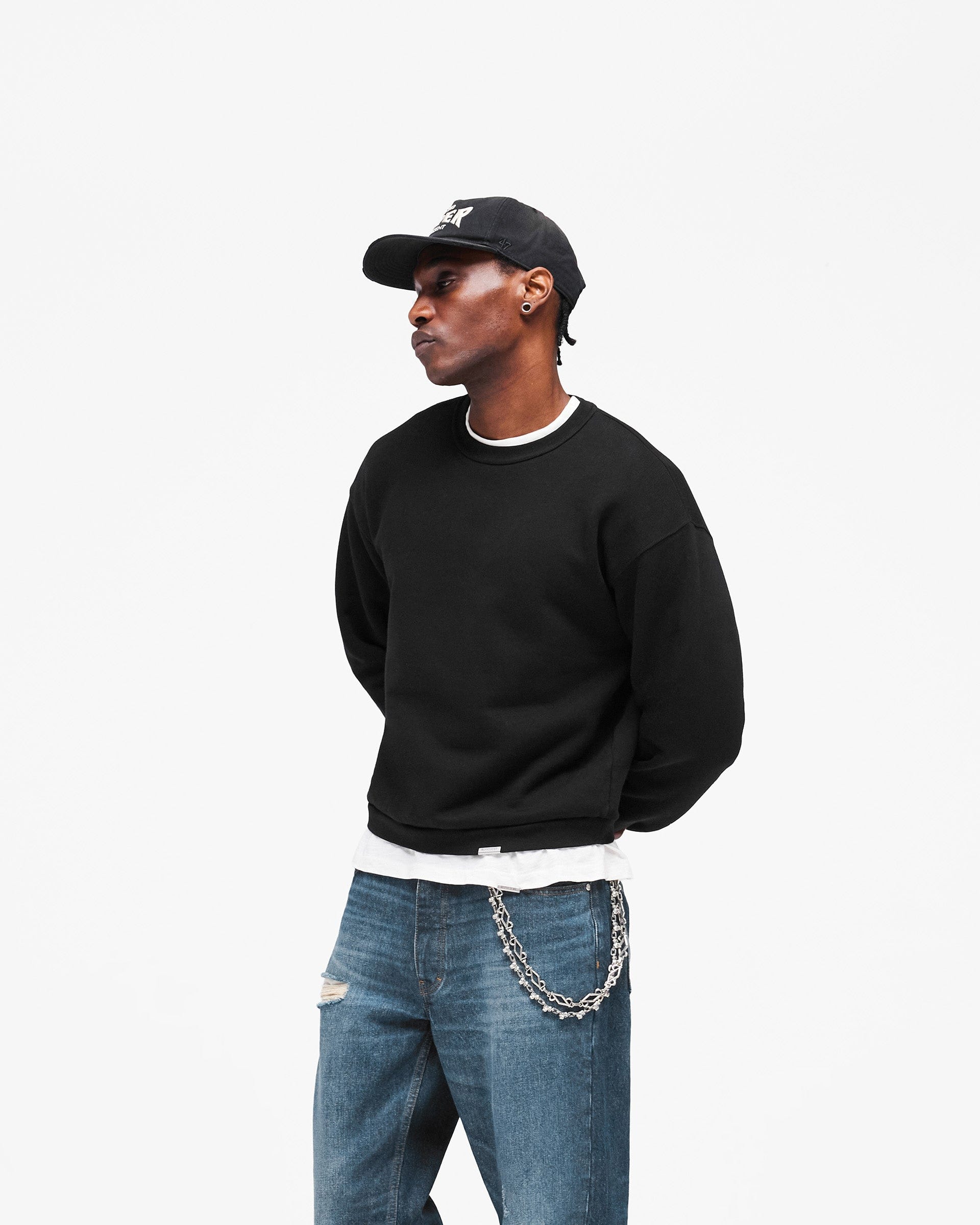 Heaton GH Shrunken Sweatshirt - Jet Black
