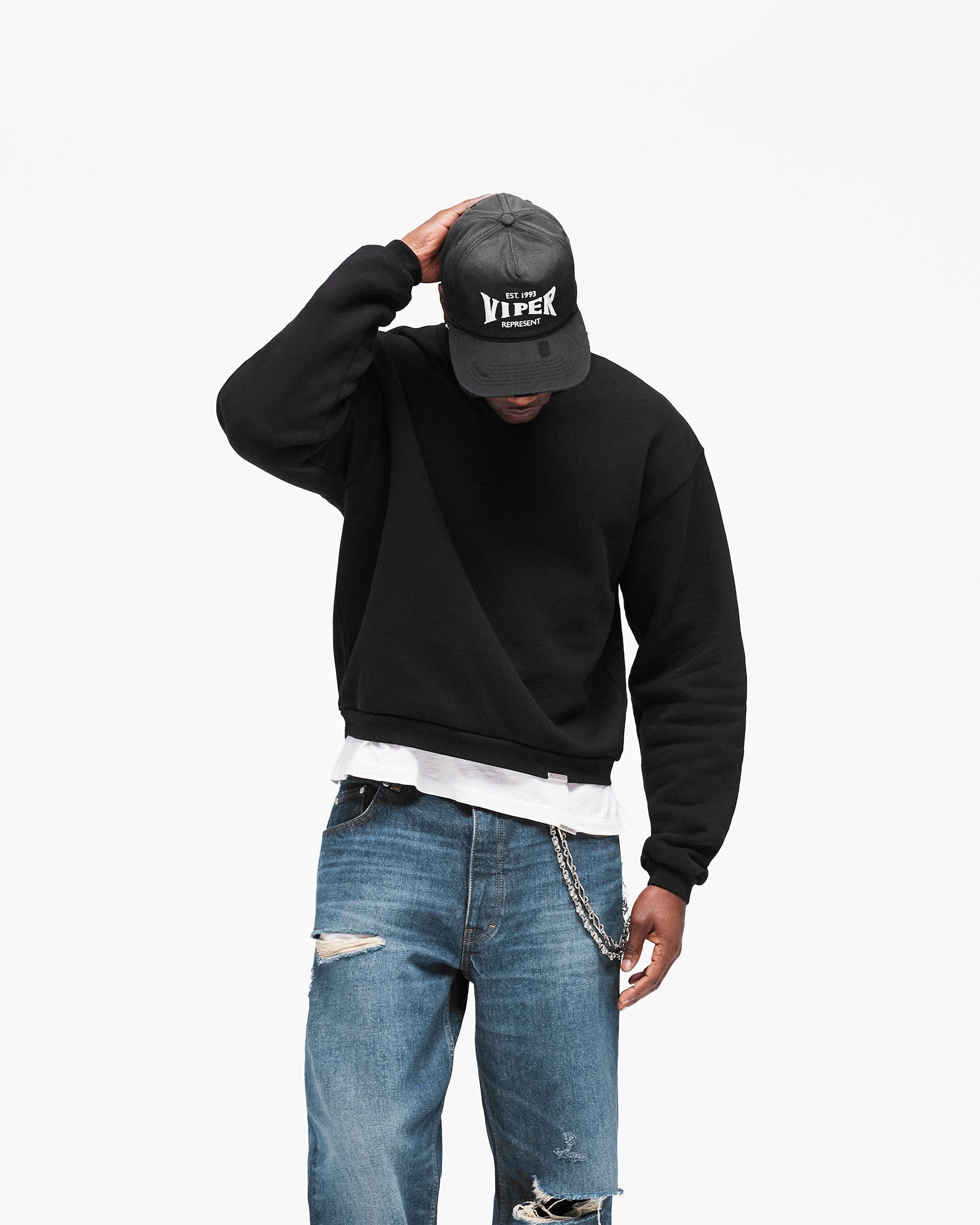 Heaton GH Shrunken Sweatshirt - Jet Black